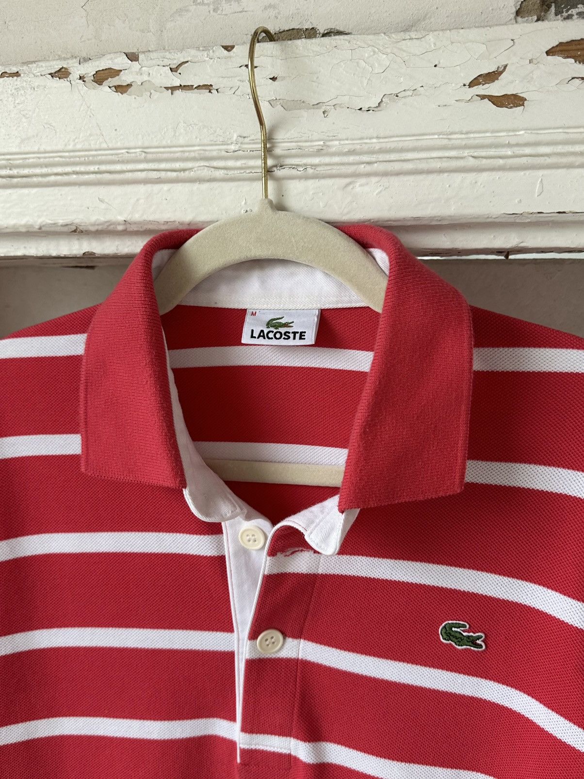 Lacoste Vintage Lacoste Stripped Long Sleeve Polo Size US M / EU 48-50 / 2 - 4 Thumbnail