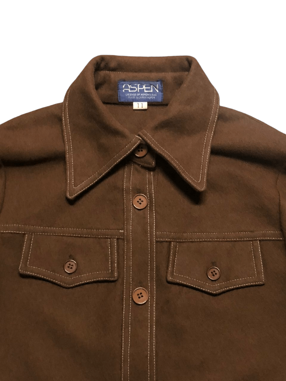Japanese Brand × Vintage Vintage 70s Aspen Wool blend Belted Jacket brown Size M / US 6-8 / IT 42-44 - 8 Thumbnail