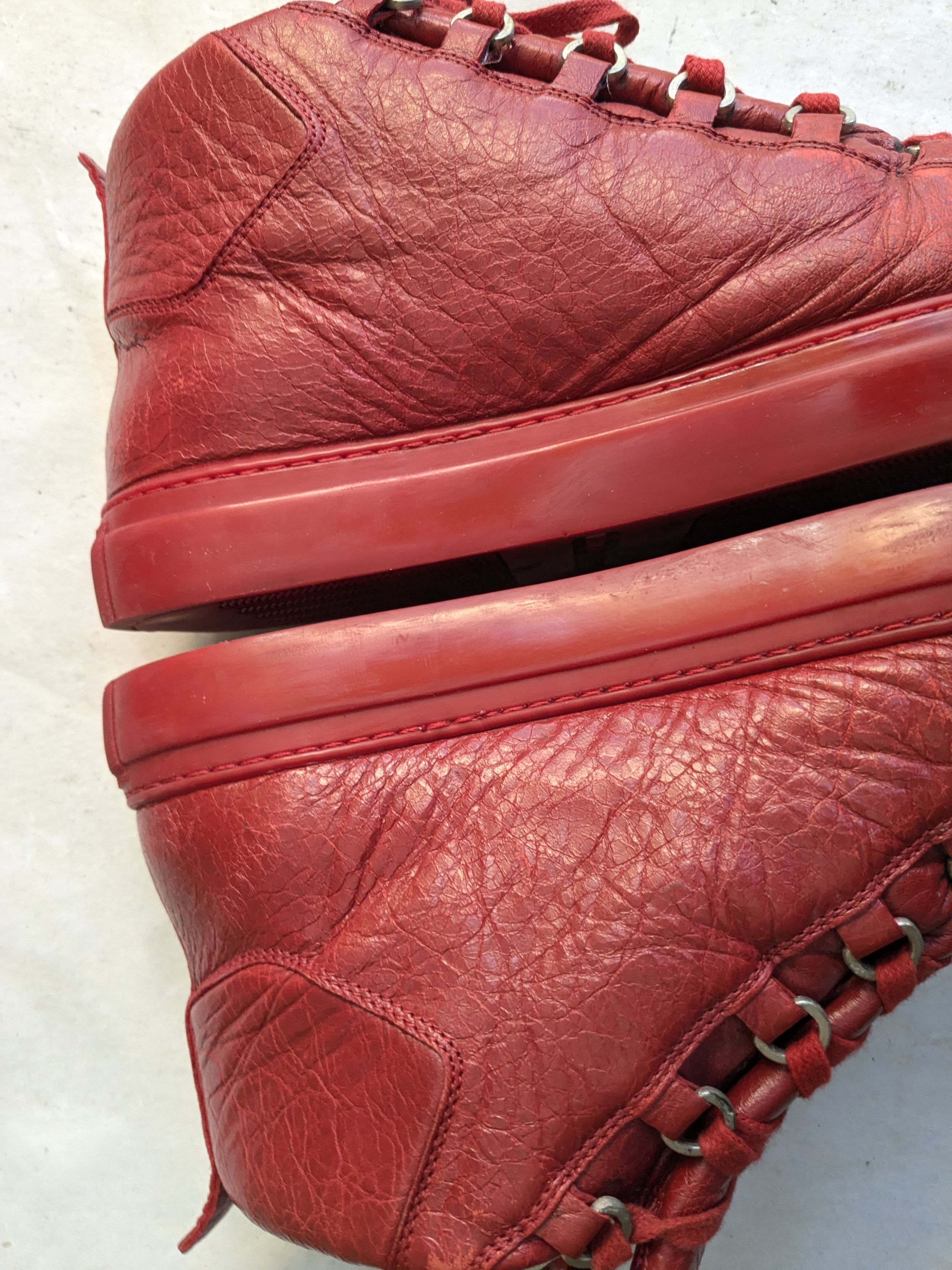 Balenciaga Balenciaga Arena Red 11 High Tops Leather Size US 11 / EU 44 - 9 Thumbnail