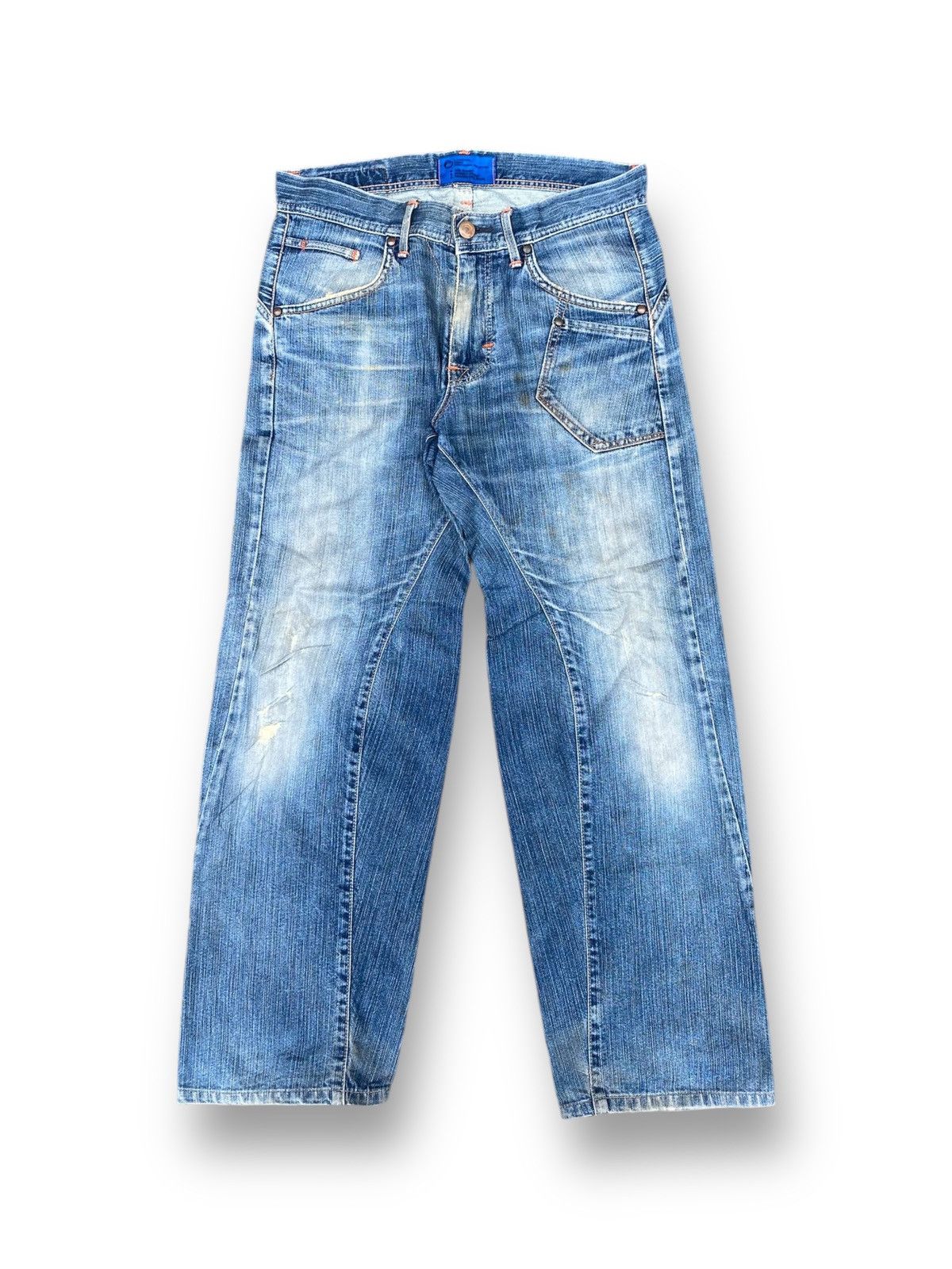 Edwin × Japanese Brand × Vintage Vintage Selvedge Distressed Edwin Denim Jeans. #D8 Size US 32 / EU 48 - 1 Thumbnail