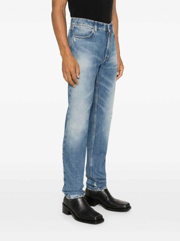 Givenchy o1mle0426 Skinny Straight Fit Jeans in Blue Size US 33 - 3 Thumbnail