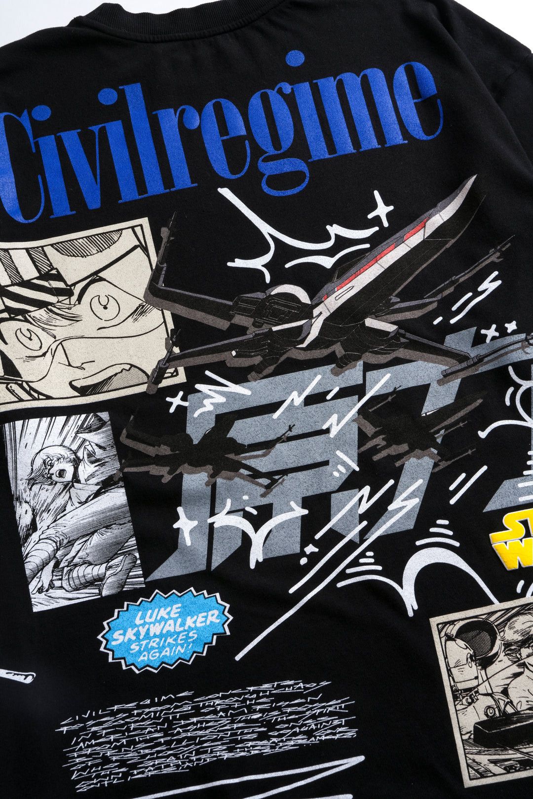 Civil Regime Luke Manga American Classic Oversized Tee in Black Size US L / EU 52-54 / 3 - 8 Thumbnail
