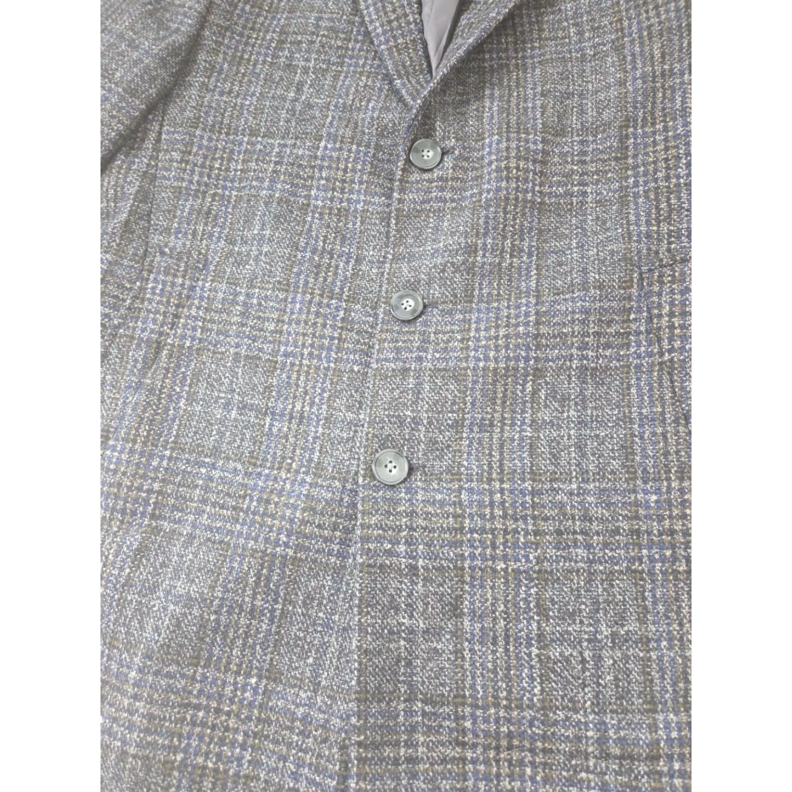 Calvin Klein CALVIN KLEIN Overcoat Coat Slim Wool Gray 44R Men Long Plaid Button Pros`per` Car XK? Size US S / EU 44-46 / 1 - 3 Thumbnail
