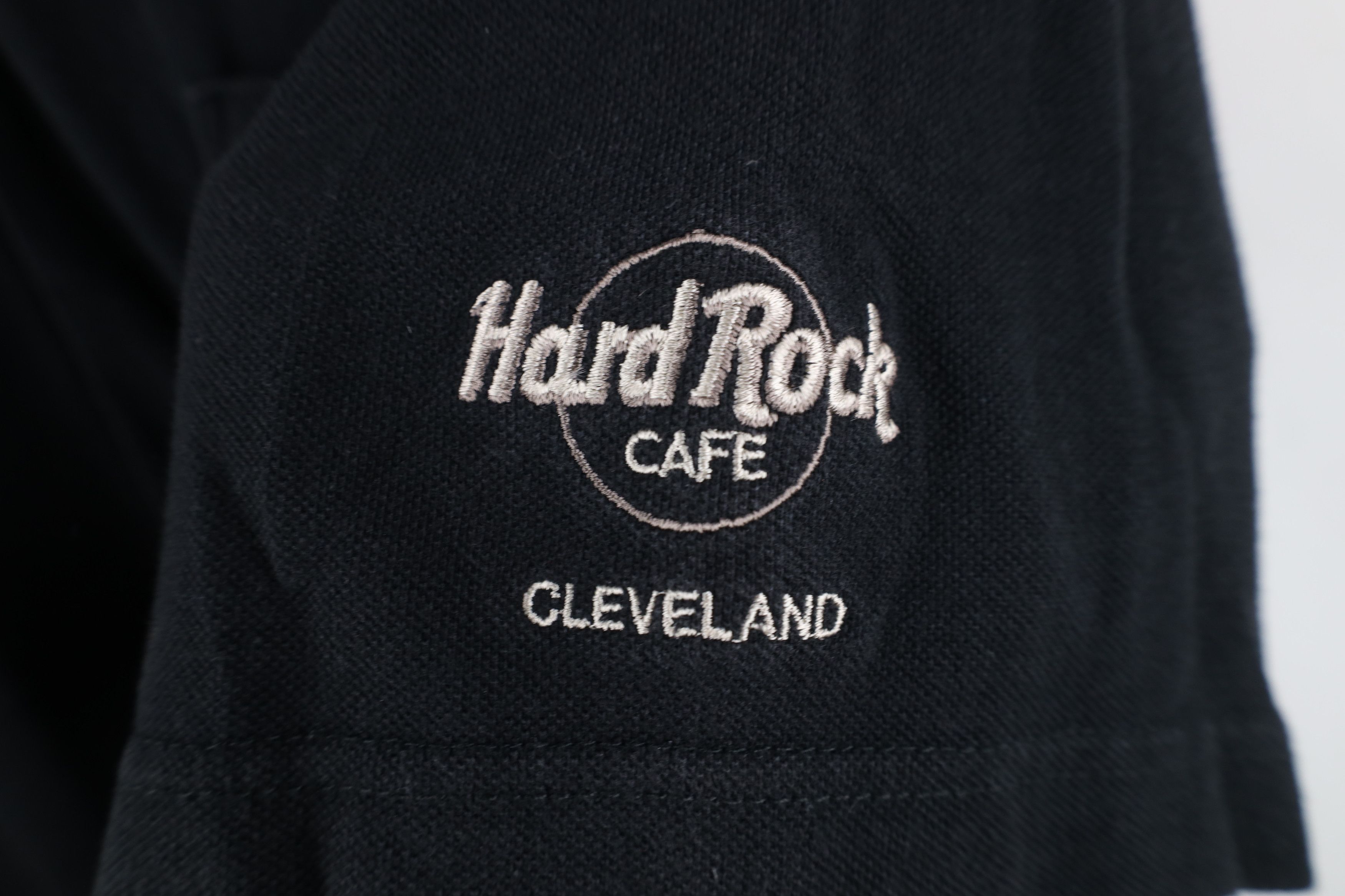 Hard Rock Cafe Vintage 90s Hard Rock Cafe Cleveland Button Shirt Black Size US XL / EU 56 / 4 - 4 Thumbnail
