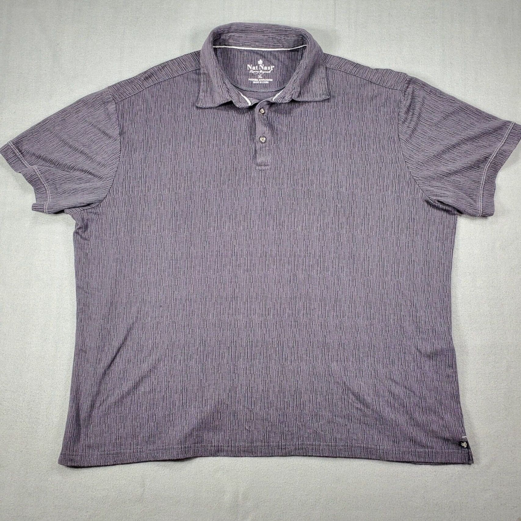 Nat Nast NAT NAST Luxury Originals Polo Shirt XL Dark Gray Print Golf Polo Shirt Men XL Gray/Nat Nast Luxury Originals Golf Polo Shirt Dark Gray Print Size US XL / EU 56 / 4 - 2 Thumbnail