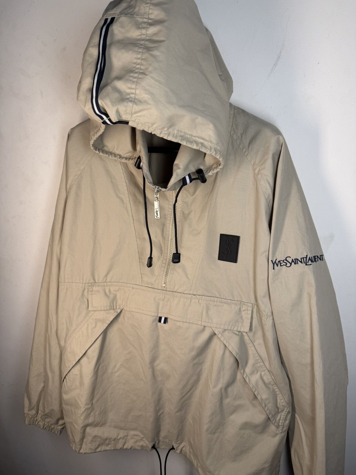 Yves Saint Laurent Spring YSL Anorak Beige Jacket Summer Vintage Yves Saint Size US L / EU 52-54 / 3 - 9 Thumbnail
