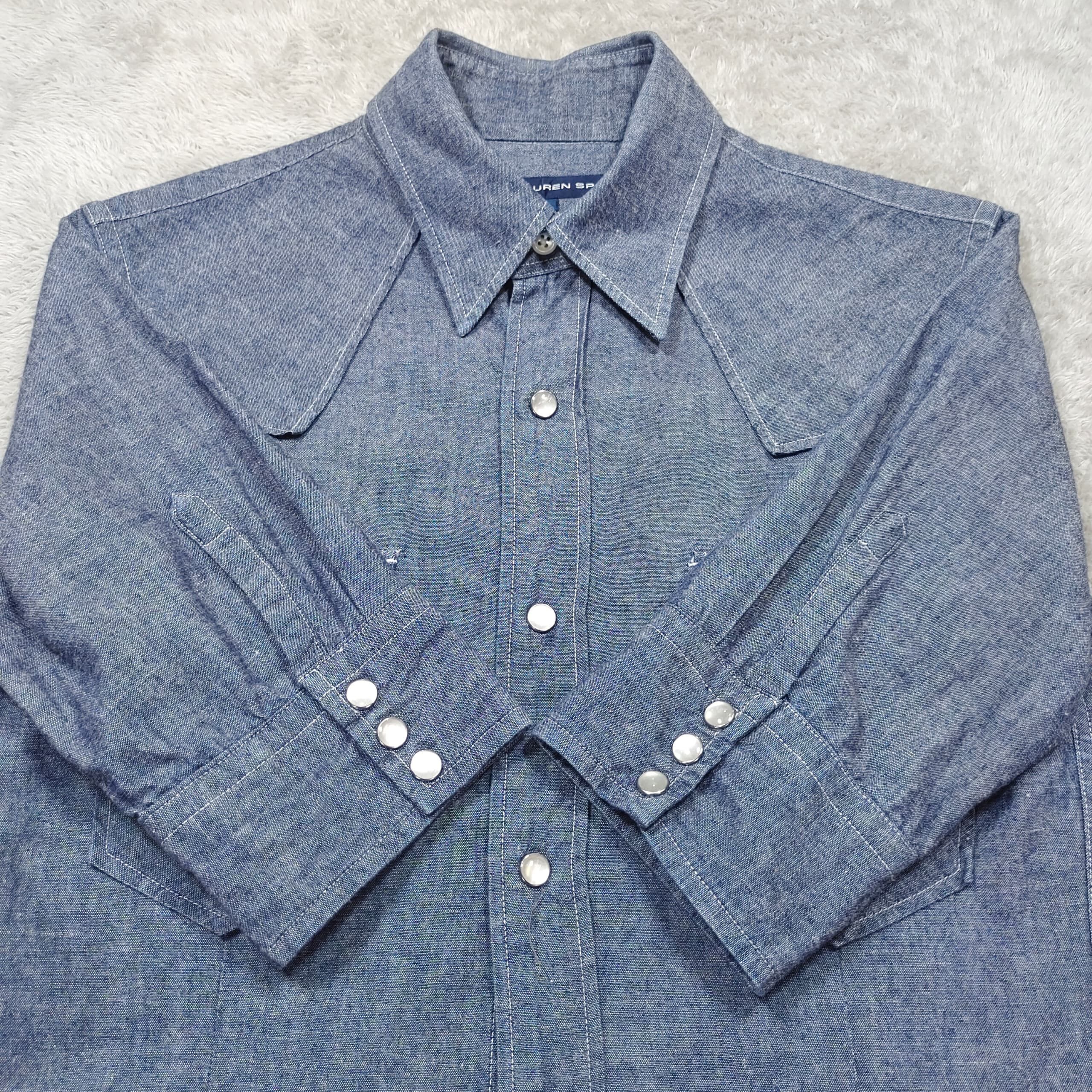 Polo Ralph Lauren RALPH LAUREN SPORT DENIM PEARL SNAP BUTTON UP SHIRT SIZE 7 Size M / US 6-8 / IT 42-44 - 7 Thumbnail