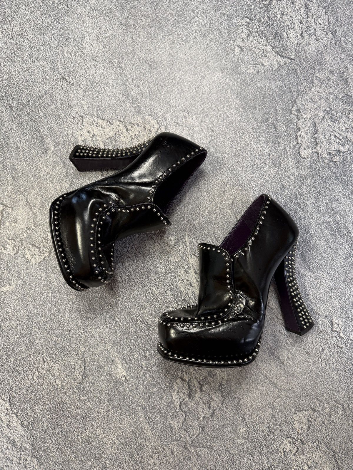 Prada Vintage Prada Platform Shoes Metal Size US 7 / IT 37 - 2 Thumbnail