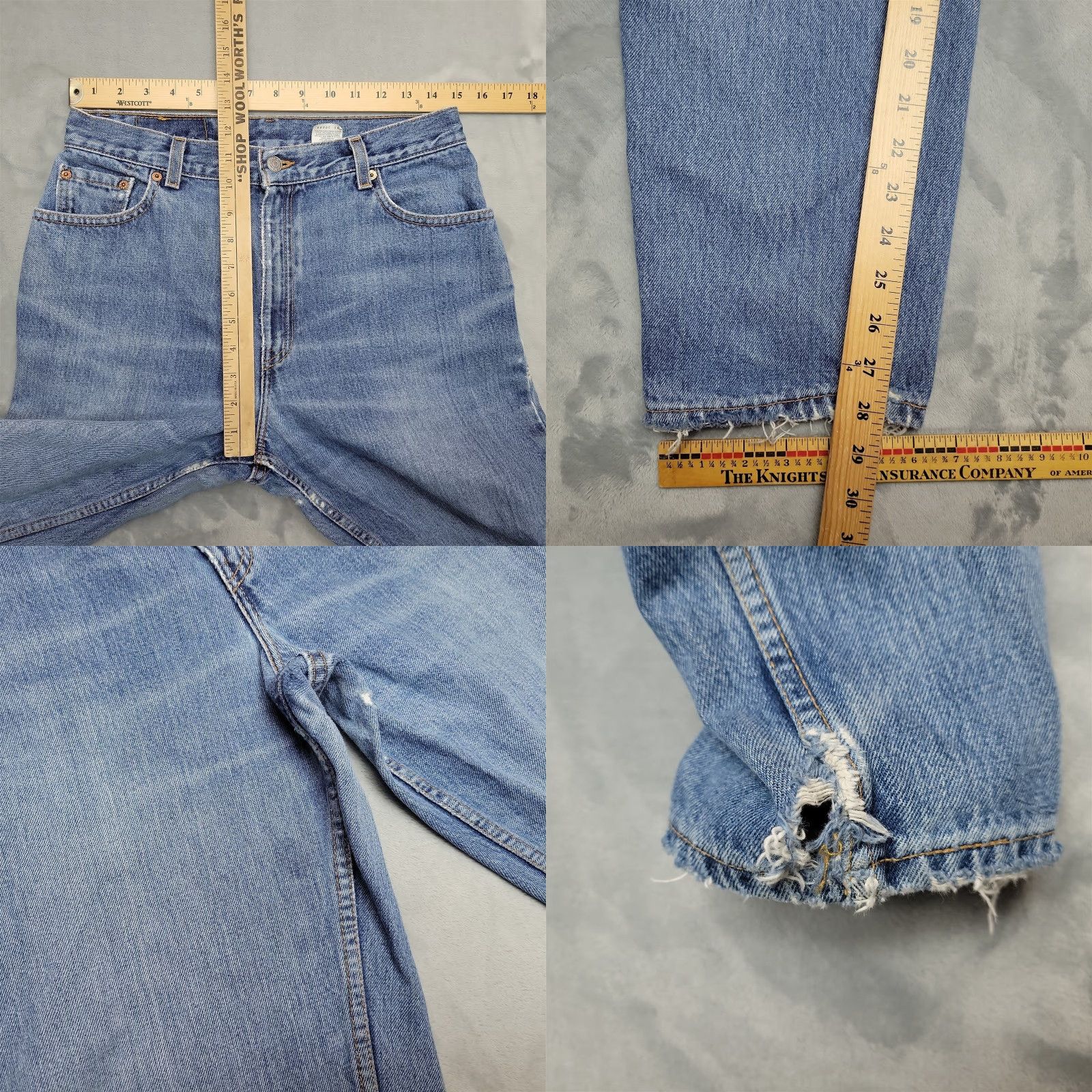 Levi's VINTAGE Levi's Jeans Womens 12 Blue Denim 550 Relaxed Fit Tapered Leg 90s Faded Size 34" / US 12 / IT 48 - 9 Thumbnail
