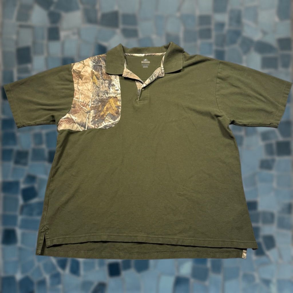 Vintage RedHead Polo Shirt Mens XL Camouflage Quilted Olive Green Workwear Camouflage Army Hunting Golf OLIVE DRAB Mens XL Polo Size US XL / EU 56 / 4 - 1 Thumbnail