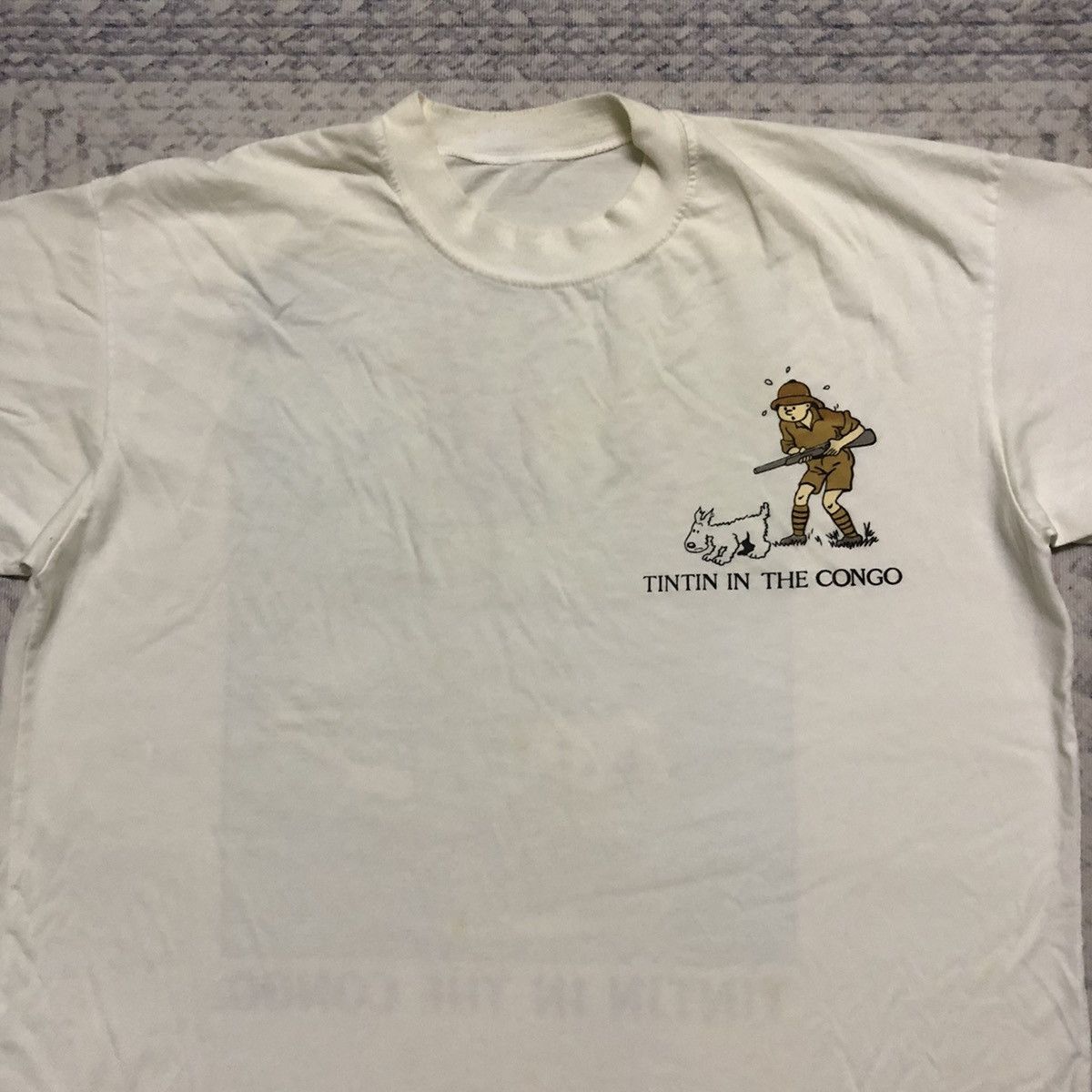 Cartoon Network Rare Distressed Vintage 90s Tintin in the Congo Cartoon Tees Size US XL / EU 56 / 4 - 3 Thumbnail