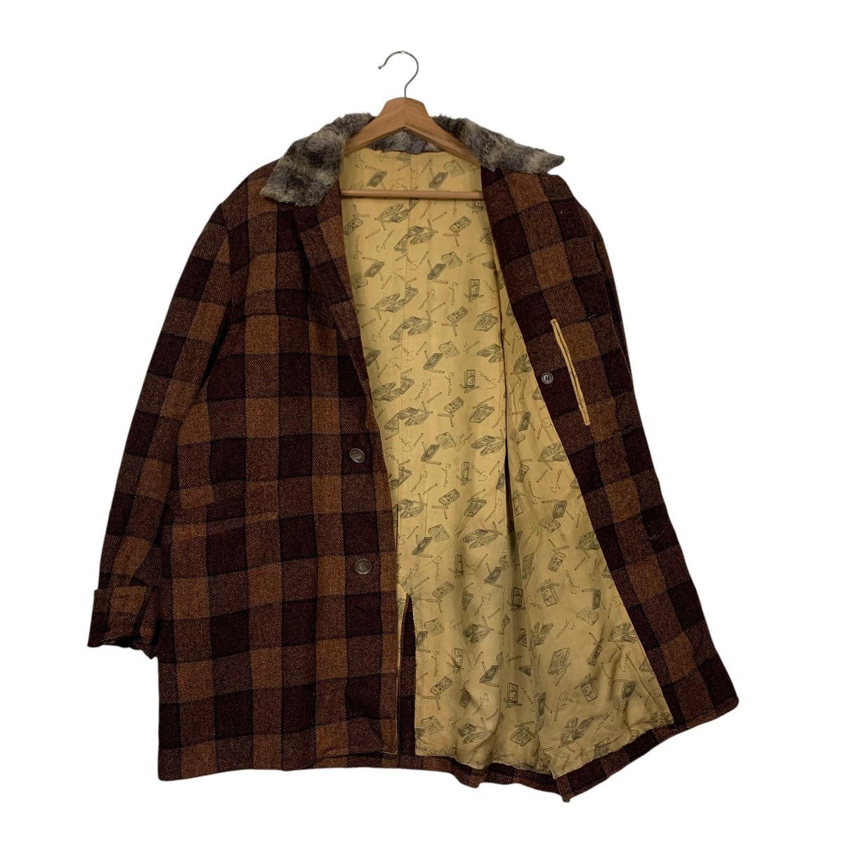 Vintage Vintage 80’s Classic Retro Checked Wool Jacket #2868-C129 Size US L / EU 52-54 / 3 - 8 Thumbnail