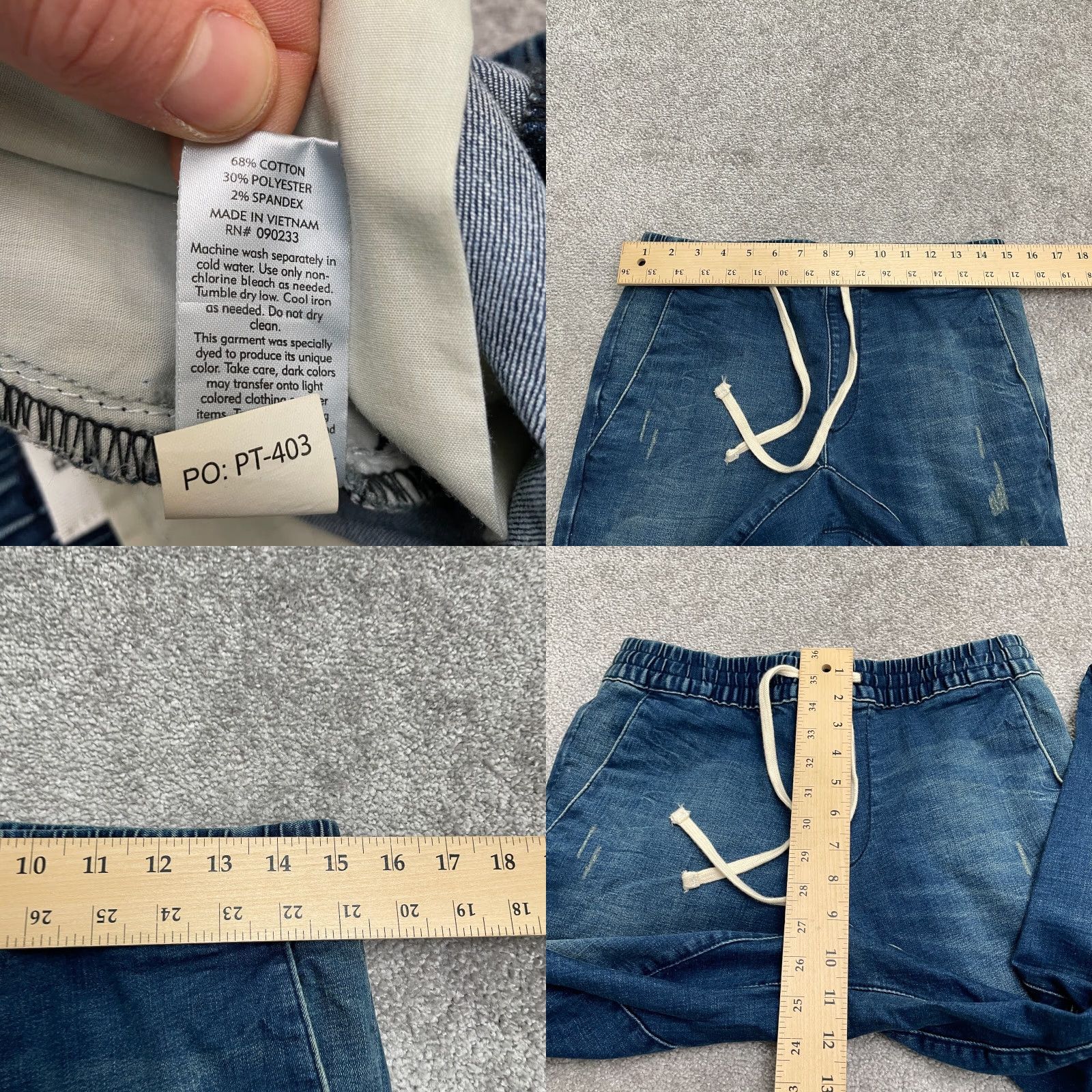 Pacsun Pacsun Jogger Denim Jeans Womens Small Short Blue Elastic Waist Ankle Zip 30x30 Size 28" / US 6 / IT 42 - 9 Thumbnail