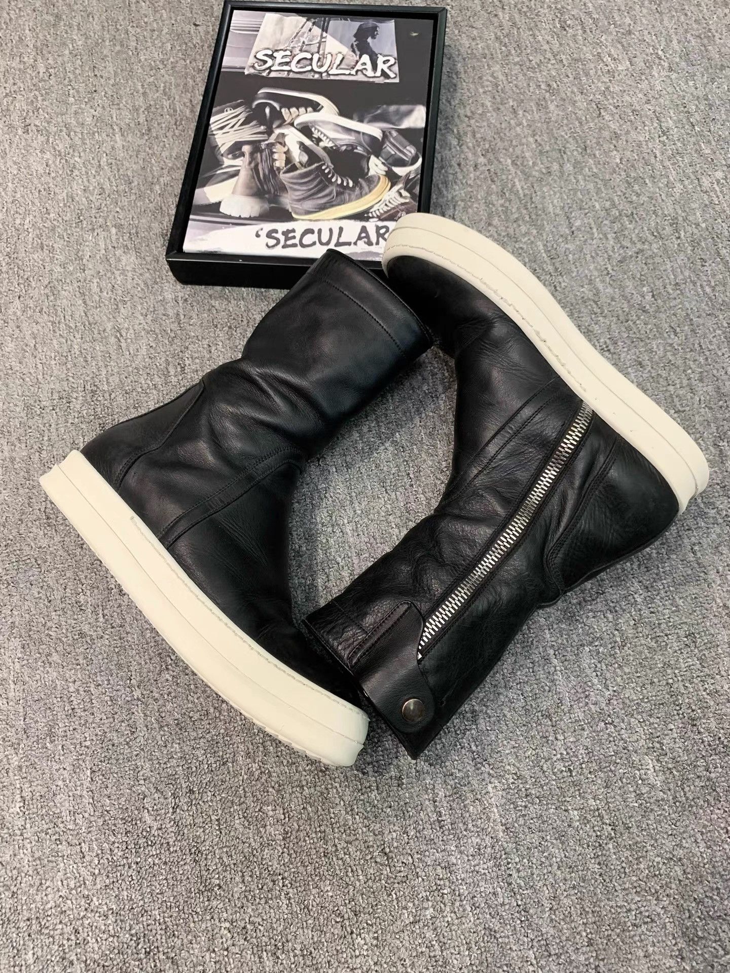Rick Owens Rick Owens Main Line Leather Mid Boots K34 Size US 7 / EU 40 - 5 Thumbnail