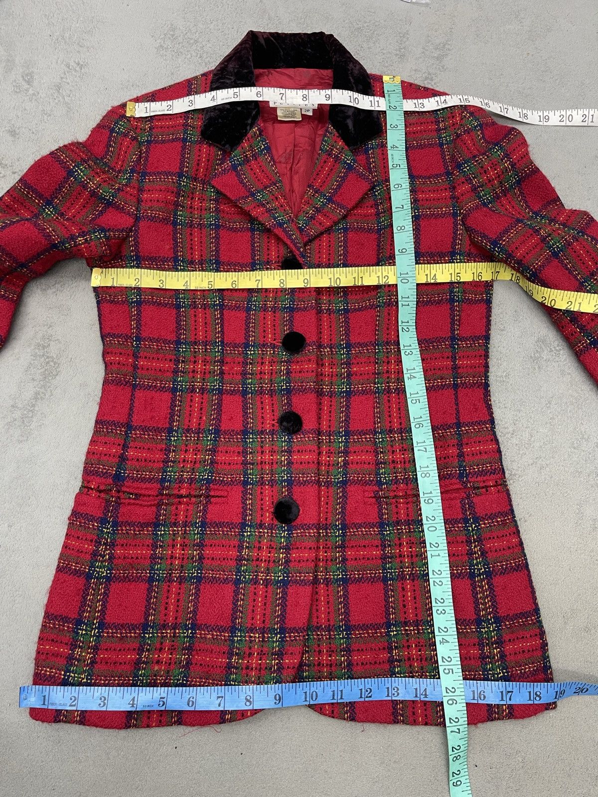 Robert Talbott × Talbots × Vintage ARCHIVE💥TALBOTS PETITES WOOL BLAZER Size S / US 4 / IT 40 - 10 Thumbnail