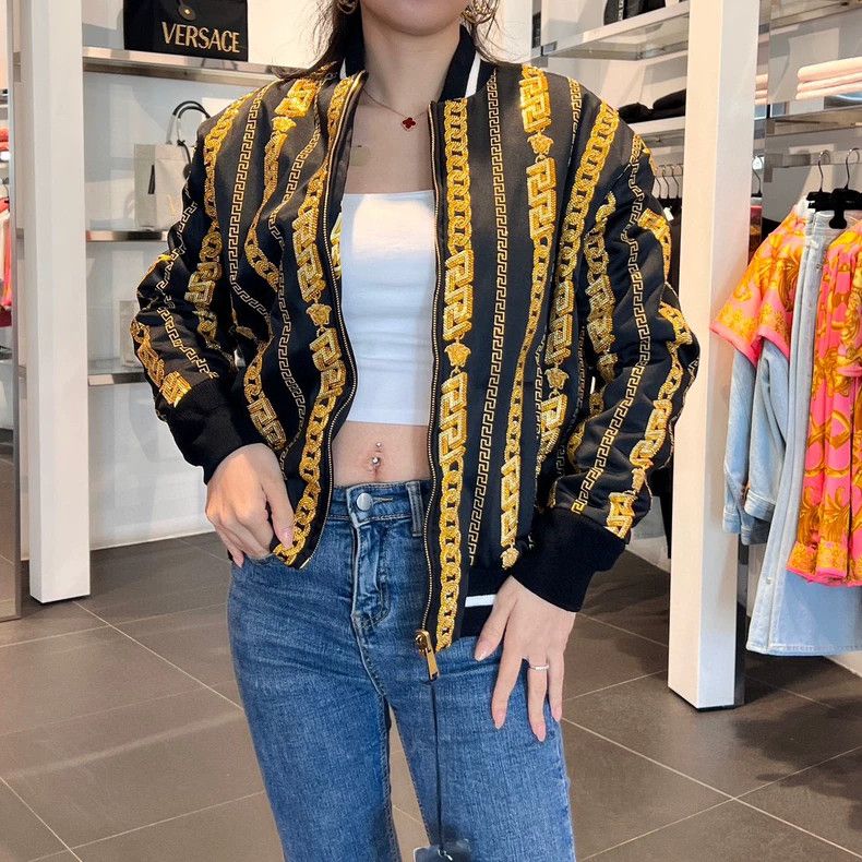 Versace Versace Black and gold double-sided cotton jacket with dia Size S / US 4 / IT 40 - 4 Thumbnail