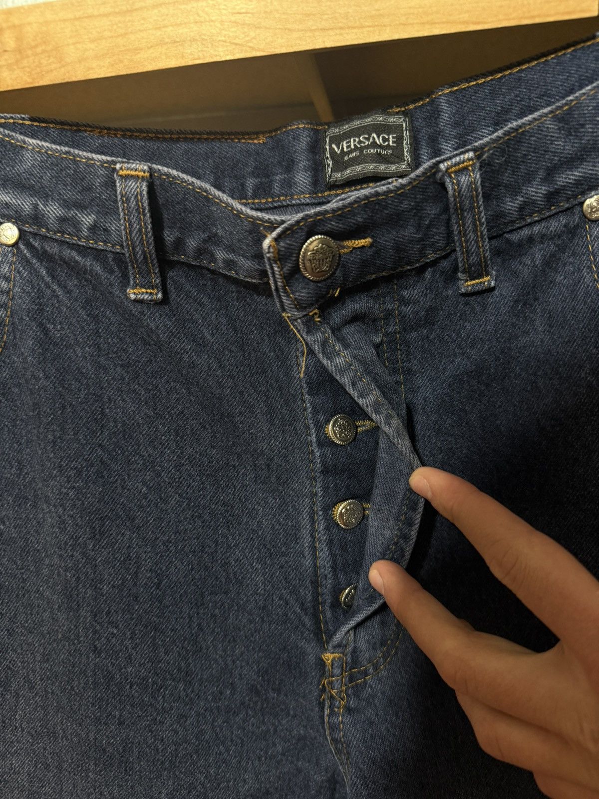 Versace × Versace Jeans Couture × Versus Versace Vintage 90s Luxury Versace Jeans Couture Denim Pants Size US 34 / EU 50 - 7 Thumbnail