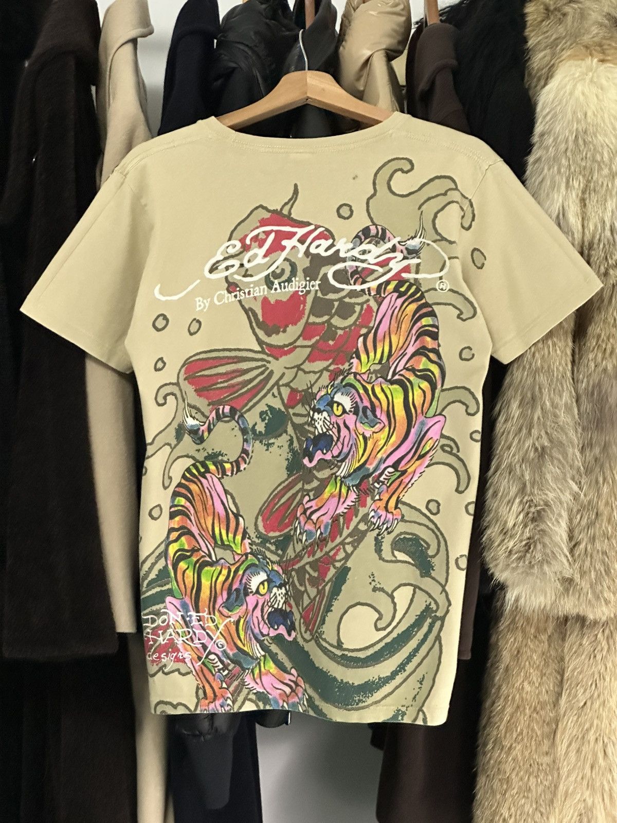 Christian Audigier × Ed Hardy × Vintage Black Rose Of Death Short Sleeve Tee Size US S / EU 44-46 / 1 - 2 Thumbnail