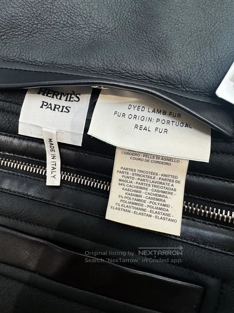 Hermes Hermes Black fur and leather reversible vest jacket Size XS / US 0-2 / IT 36-38 - 4 Thumbnail