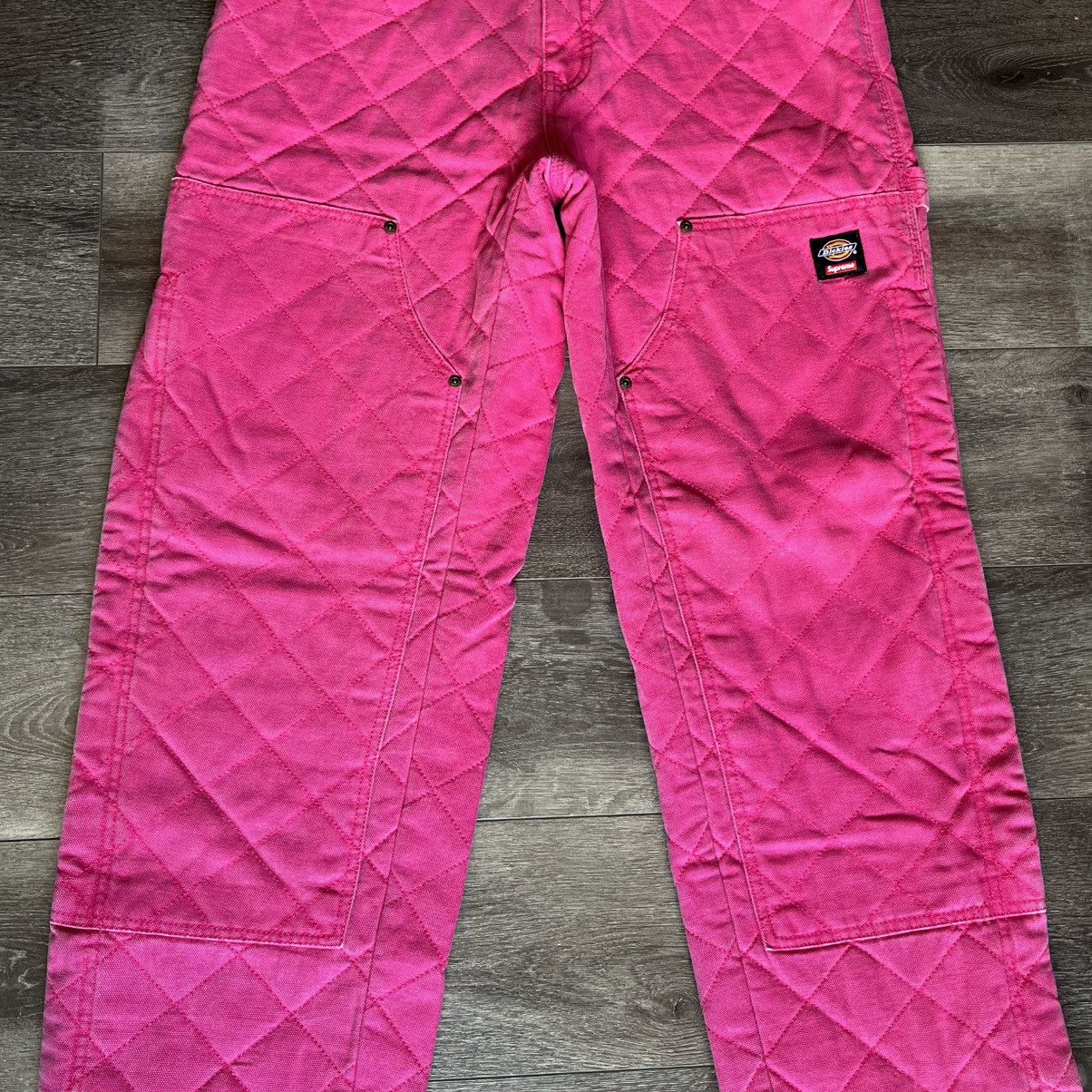 Dickies × Supreme Supreme x Dickies Quilted Double Knee Painter Pant Pink FW21 Size US 32 / EU 48 - 8 Thumbnail