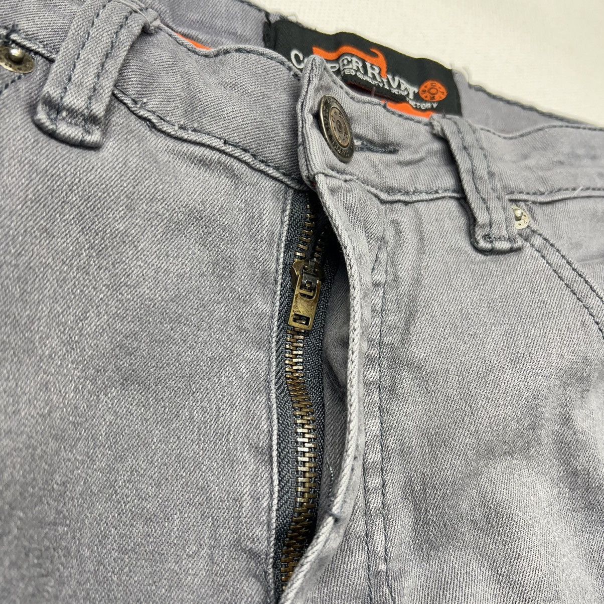 Other Copper Rivet Jeans Grey Skinny Moto Cargo Pocket Denim Size US 30 / EU 46 - 9 Thumbnail