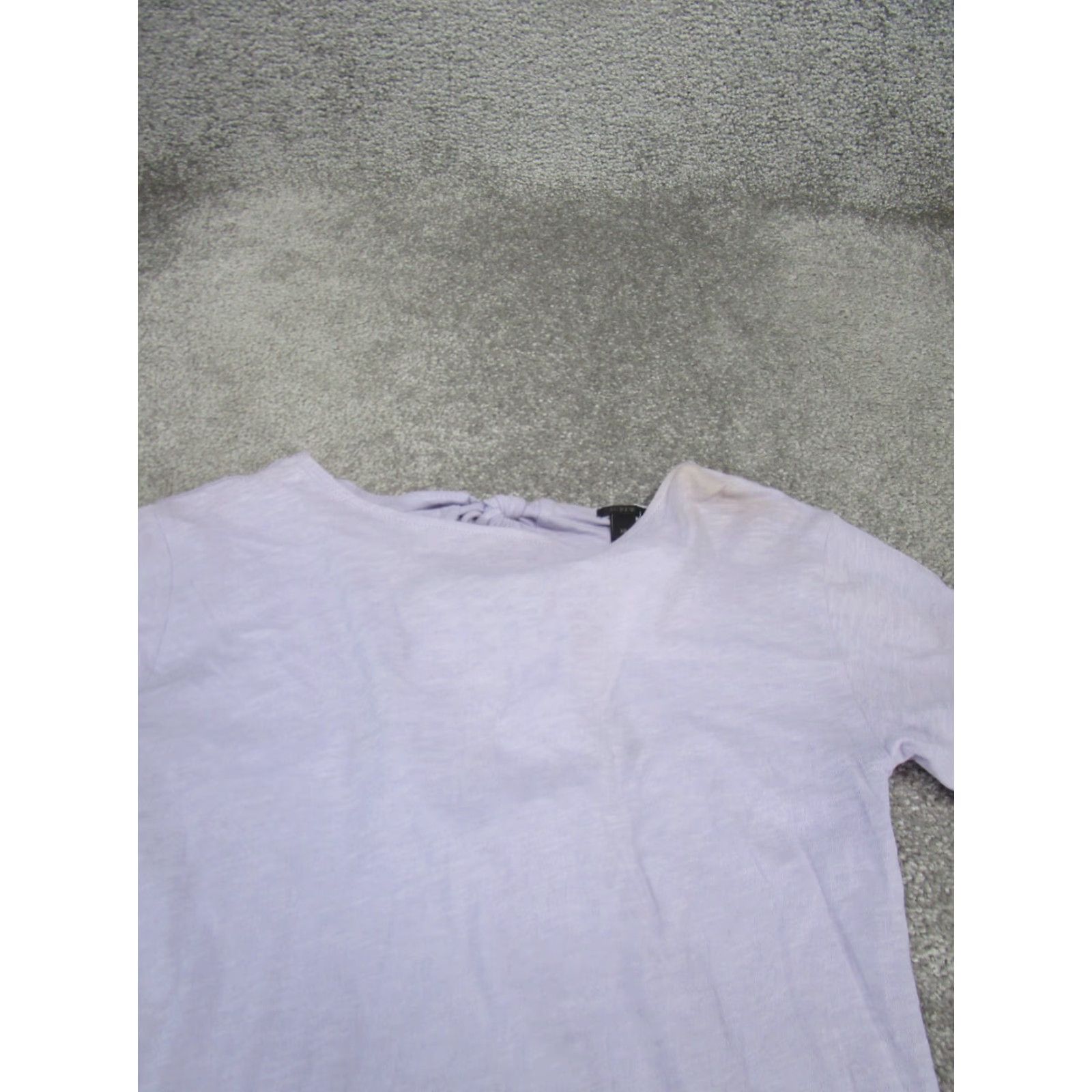J.Crew VINTAGE J.Crew Womens Shirt XS Long Sleeve Cotton Tie Back Purple 2000s Basic Size XS / US 0-2 / IT 36-38 - 2 Thumbnail