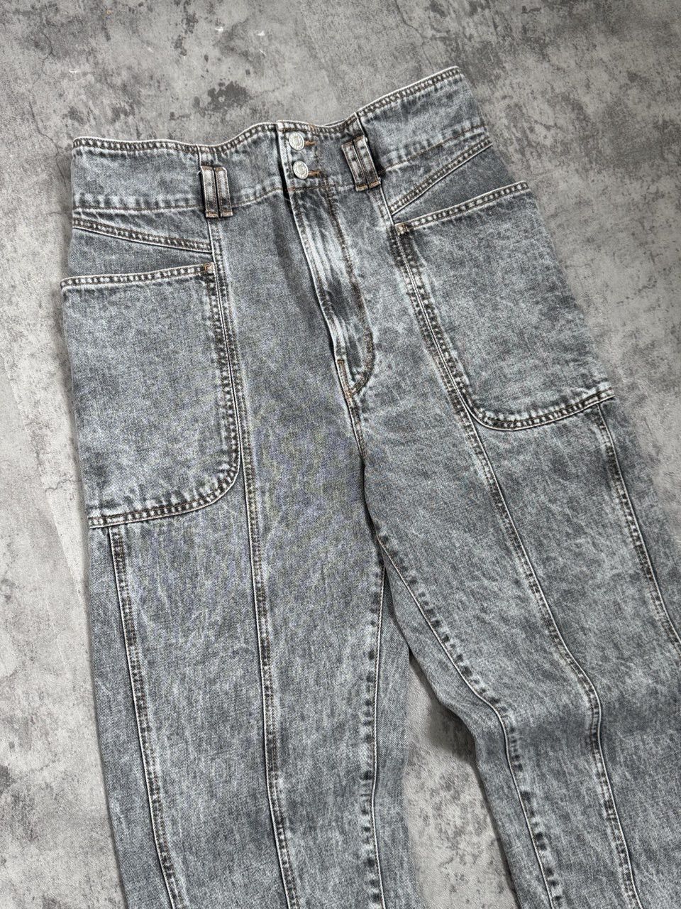 Isabel Marant Etoile Isabel Marant Etoile Acid Wash Sculpted Panel Jeans Denim Size 27" / US 4 / IT 40 - 3 Thumbnail