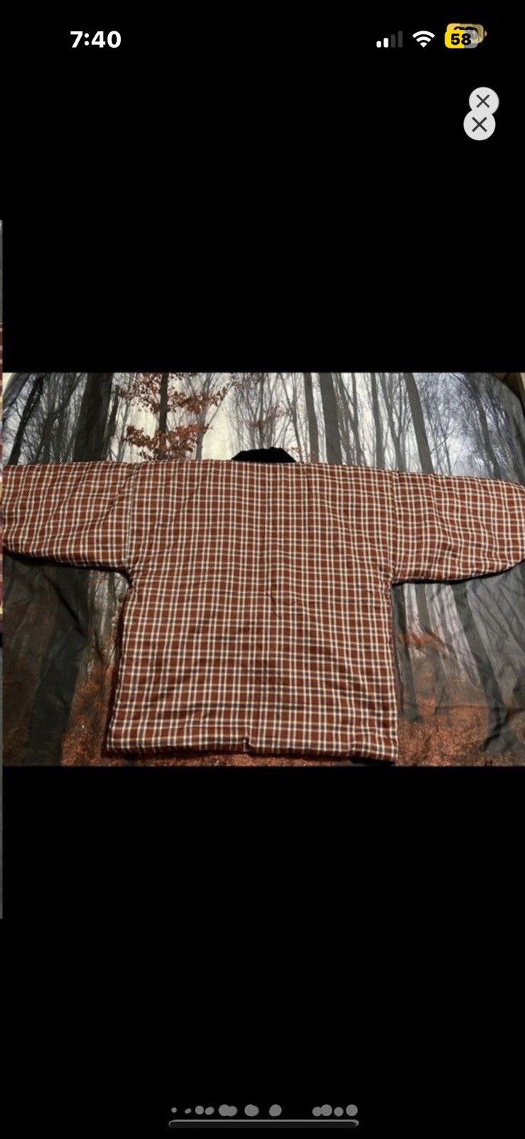Vintage ***FINAL DROP***RARE 00s PLAID CHECKER DOWN KIMONO L Size US L / EU 52-54 / 3 - 17 Thumbnail