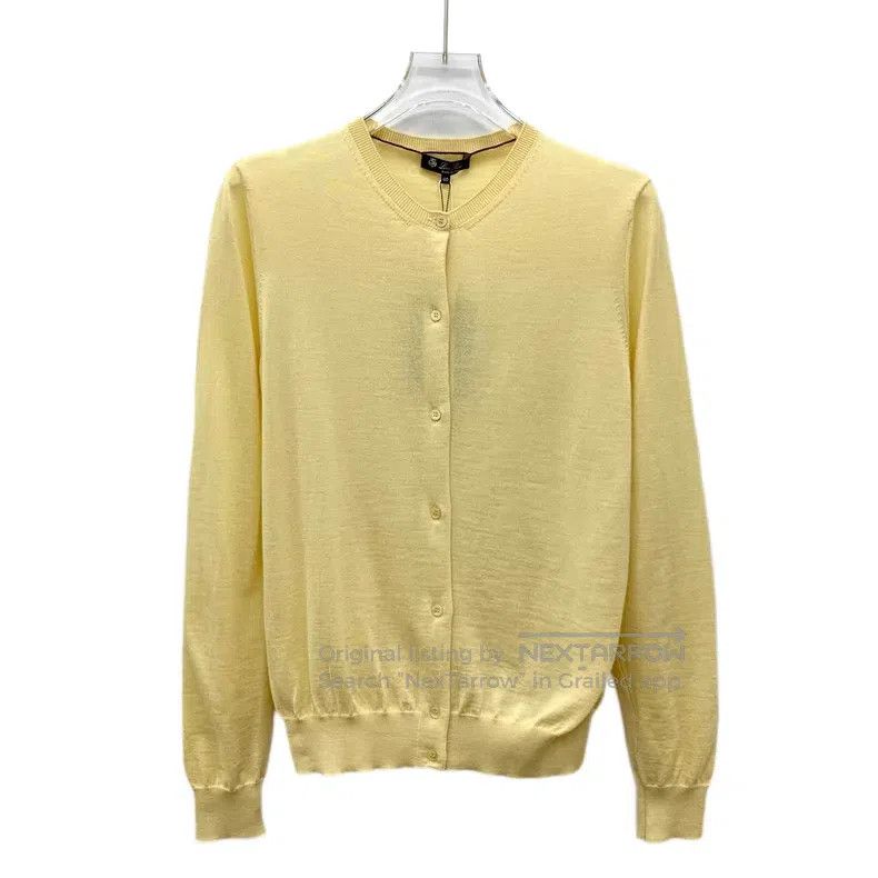 Loro Piana Loro Piana Yellow cashmere collar single-breasted long-sle Size XS / US 0-2 / IT 36-38 - 1 Thumbnail