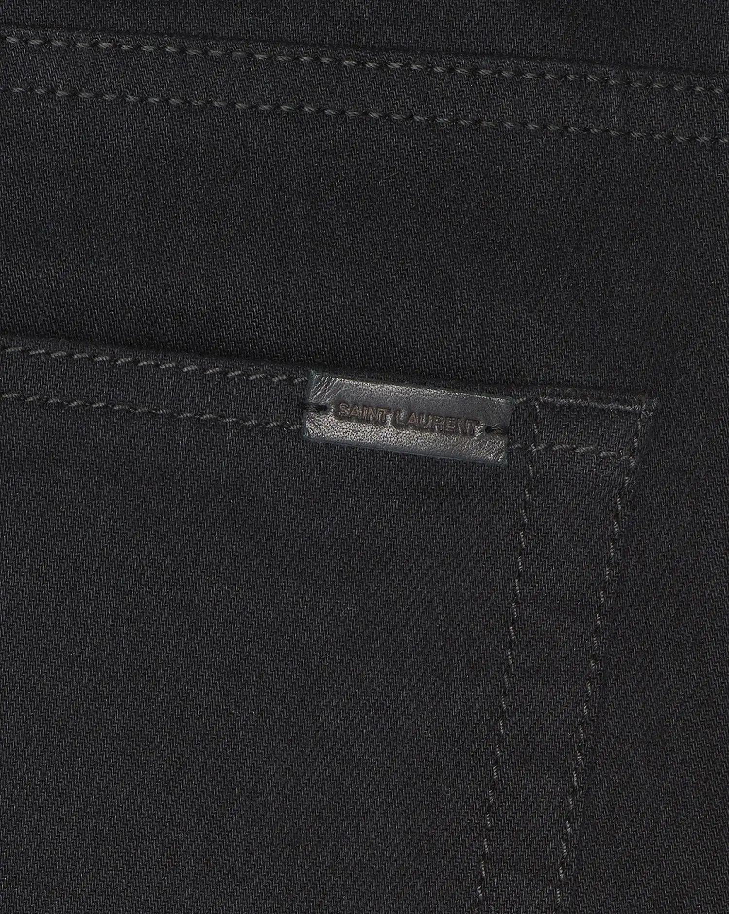 Saint Laurent Paris o1s1wg110225 614478 Skinny Fit Jeans Worn Denim in Black Size 31" - 4 Thumbnail