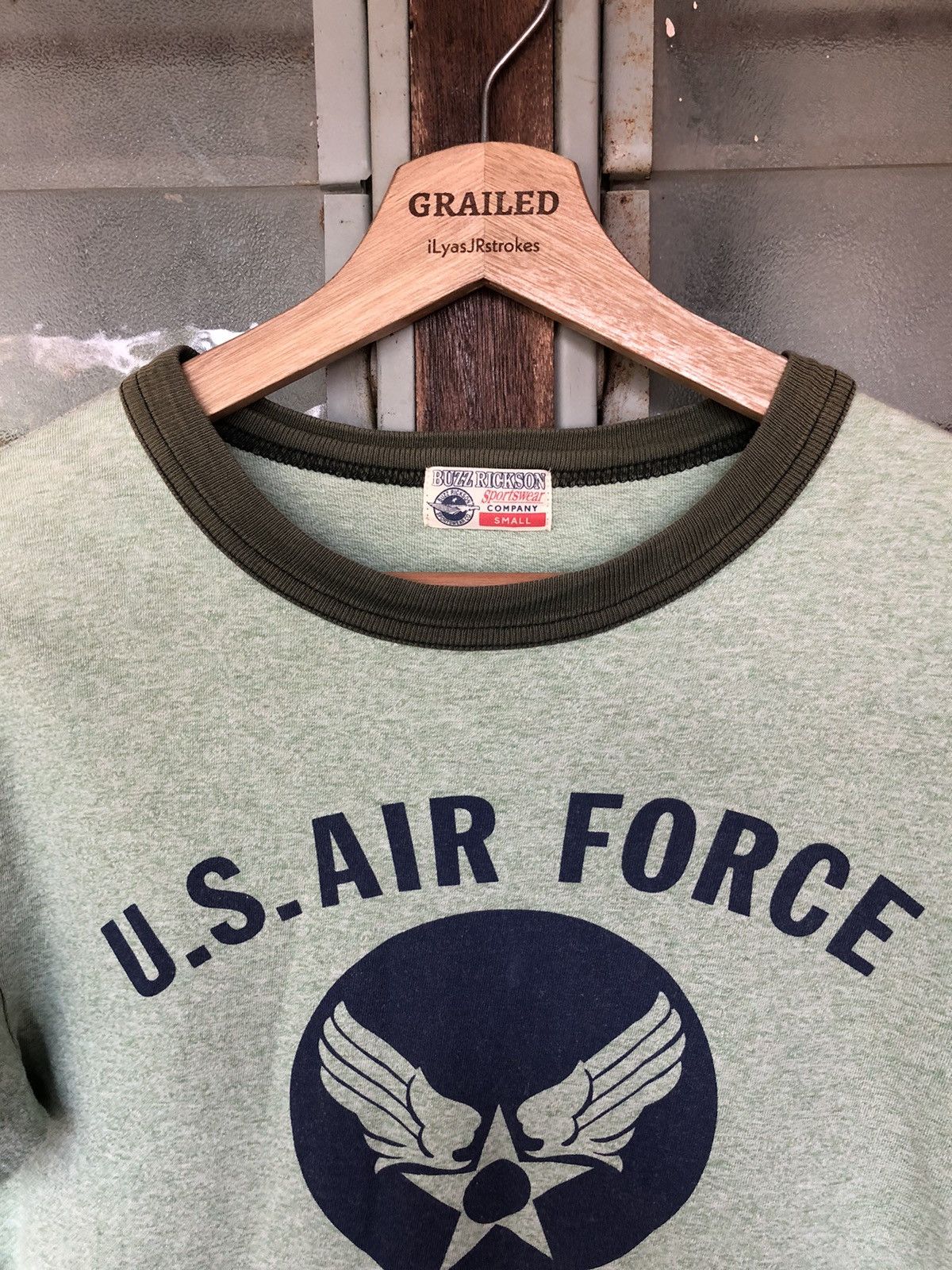 Buzz Rickson's Vintage 80’s U.S Air Force Texas Toyo Interprise Ringer Tee Size US S / EU 44-46 / 1 - 3 Thumbnail