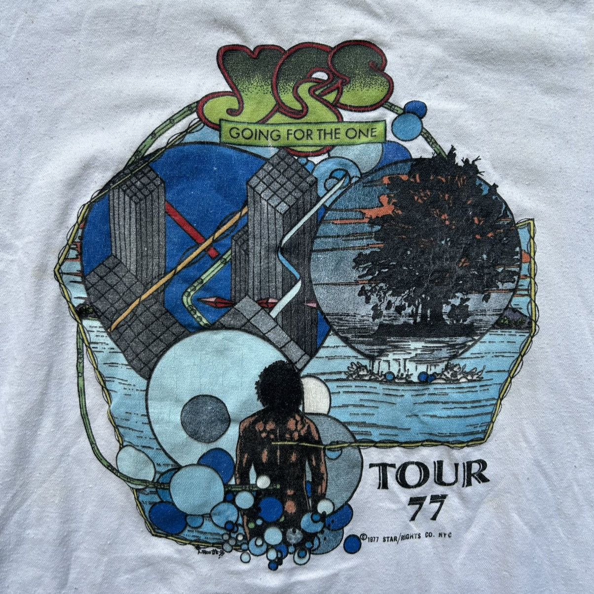 Band Tees Vintage 1977 YES Going For The One Long Sleeve Tour Shirt Size US M / EU 48-50 / 2 - 3 Thumbnail