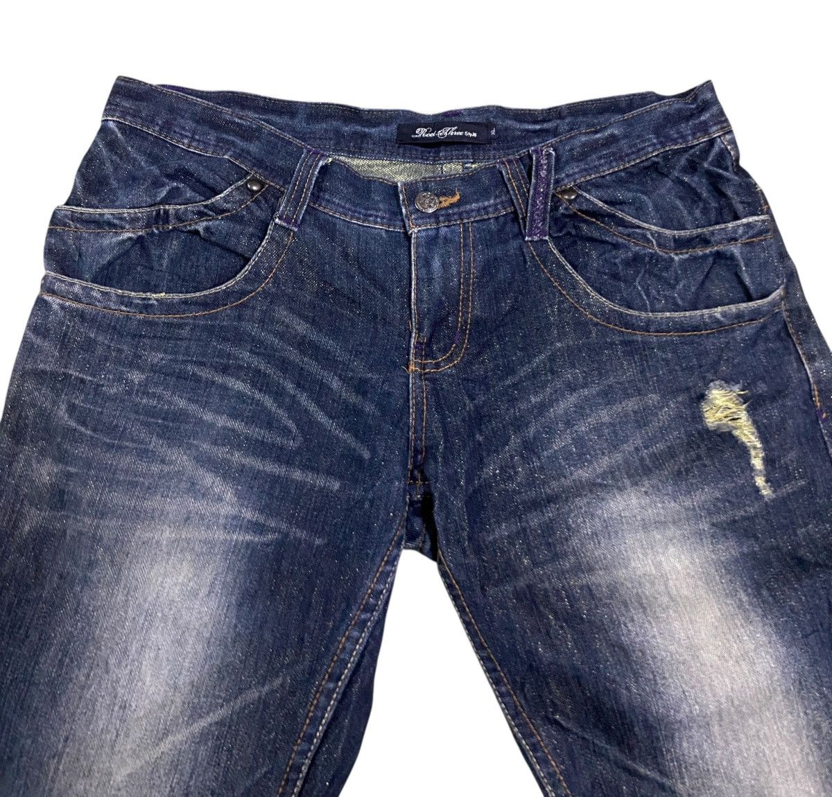 Tornado Mart Vintage Japanese Brand The Root Three Flared Jeans 1990s Size US 34 / EU 50 - 3 Thumbnail
