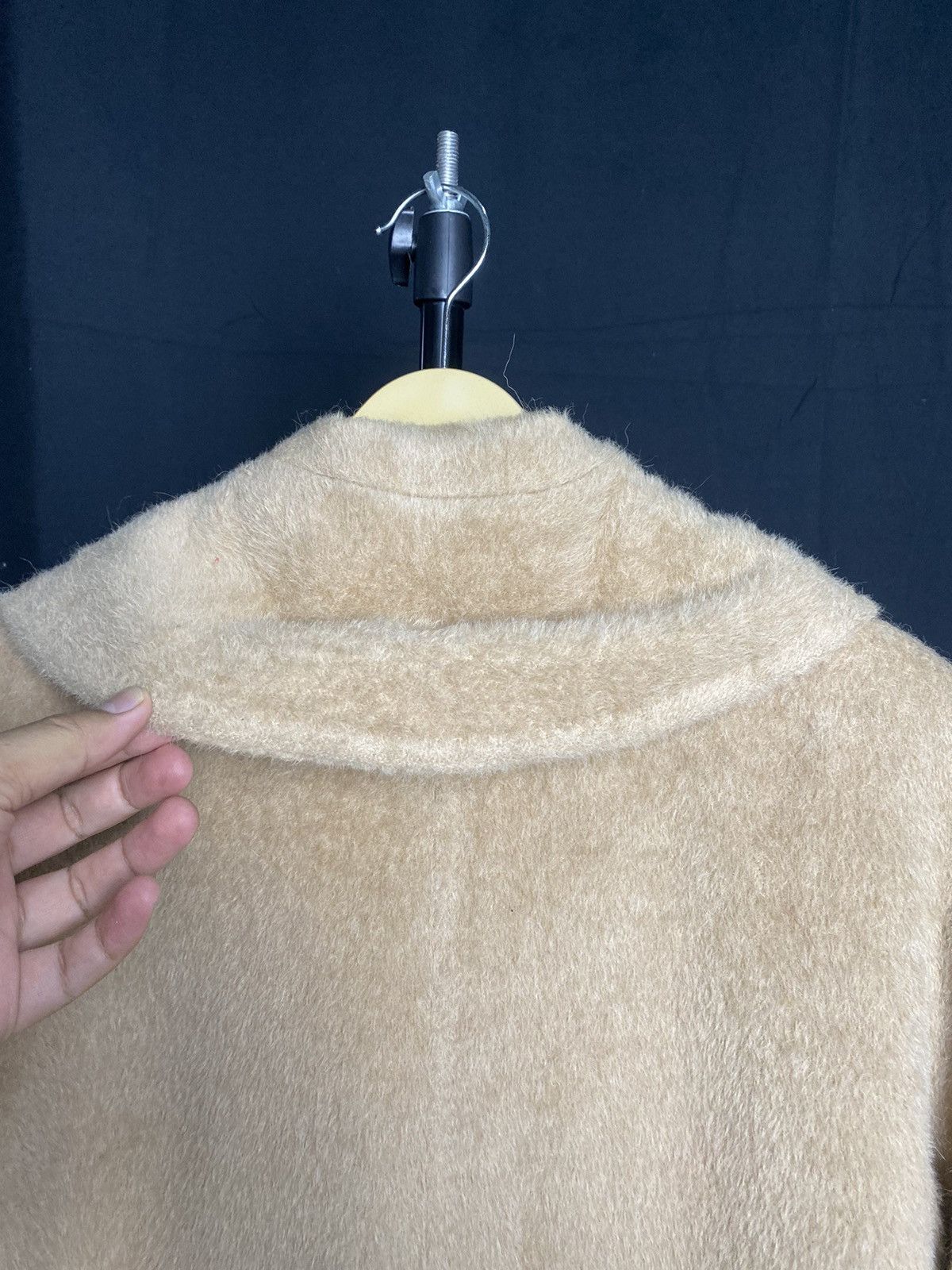 Max Mara Max Mara Biege Wool Fur Long Coat Jacket Size L / US 10 / IT 46 - 6 Thumbnail