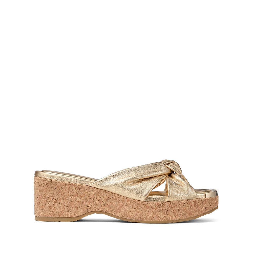 Jimmy Choo Jimmy Choo GOLD Mules Size US 11 / IT 41 - 1 Thumbnail