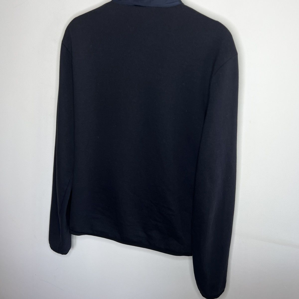 Prada Prada Dark Navy Jacket Sweatshirt Nylon Cotton Red Tab Logo Size US L / EU 52-54 / 3 - 12 Thumbnail