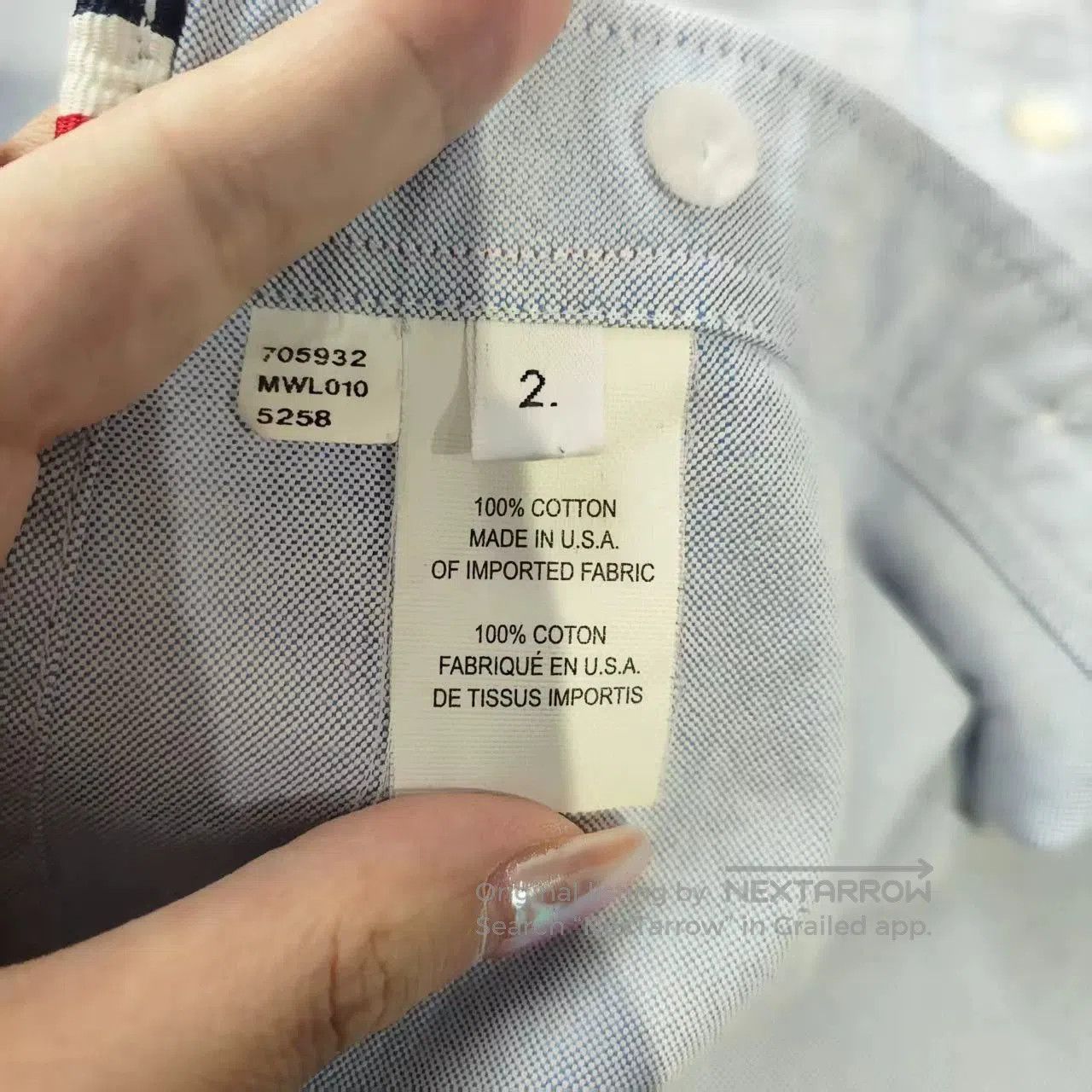 Thom Browne thom browne striped button-up shirt in light blue. Size US M / EU 48-50 / 2 - 5 Thumbnail