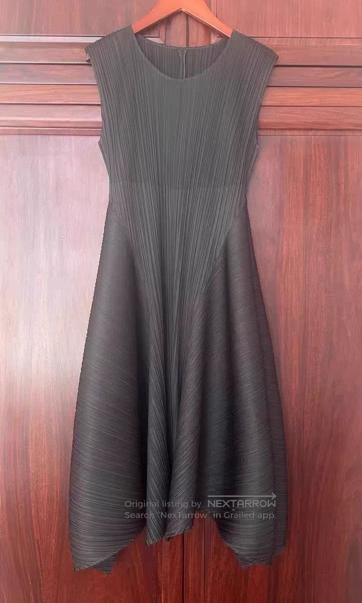Issey Miyake Issey Miyake Dark Green Dress Size L / US 10 / IT 46 - 2 Thumbnail