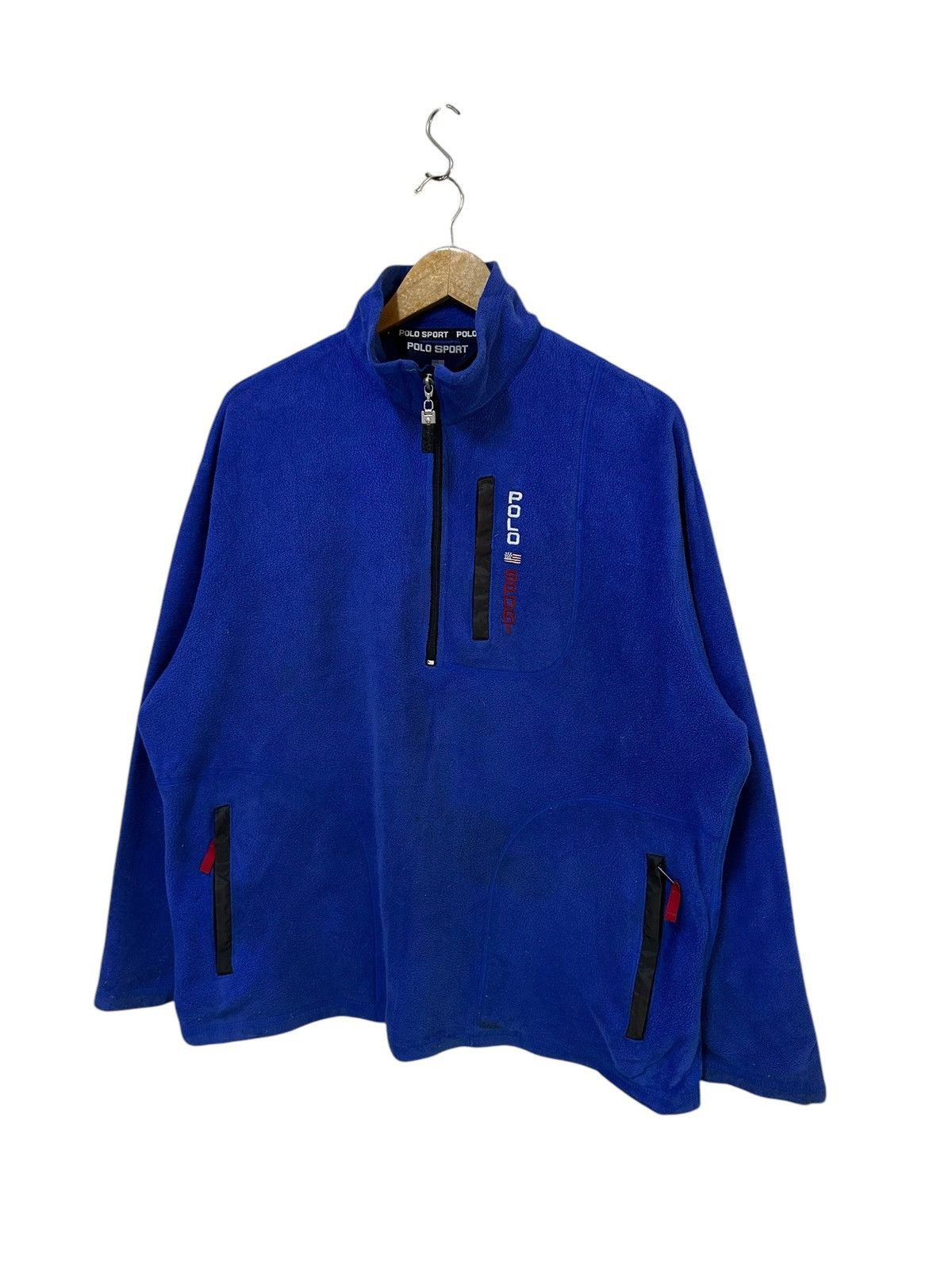 Polo Ralph Lauren × Vintage vintage polo sports half zipper fleece shirts Size US L / EU 52-54 / 3 - 2 Thumbnail
