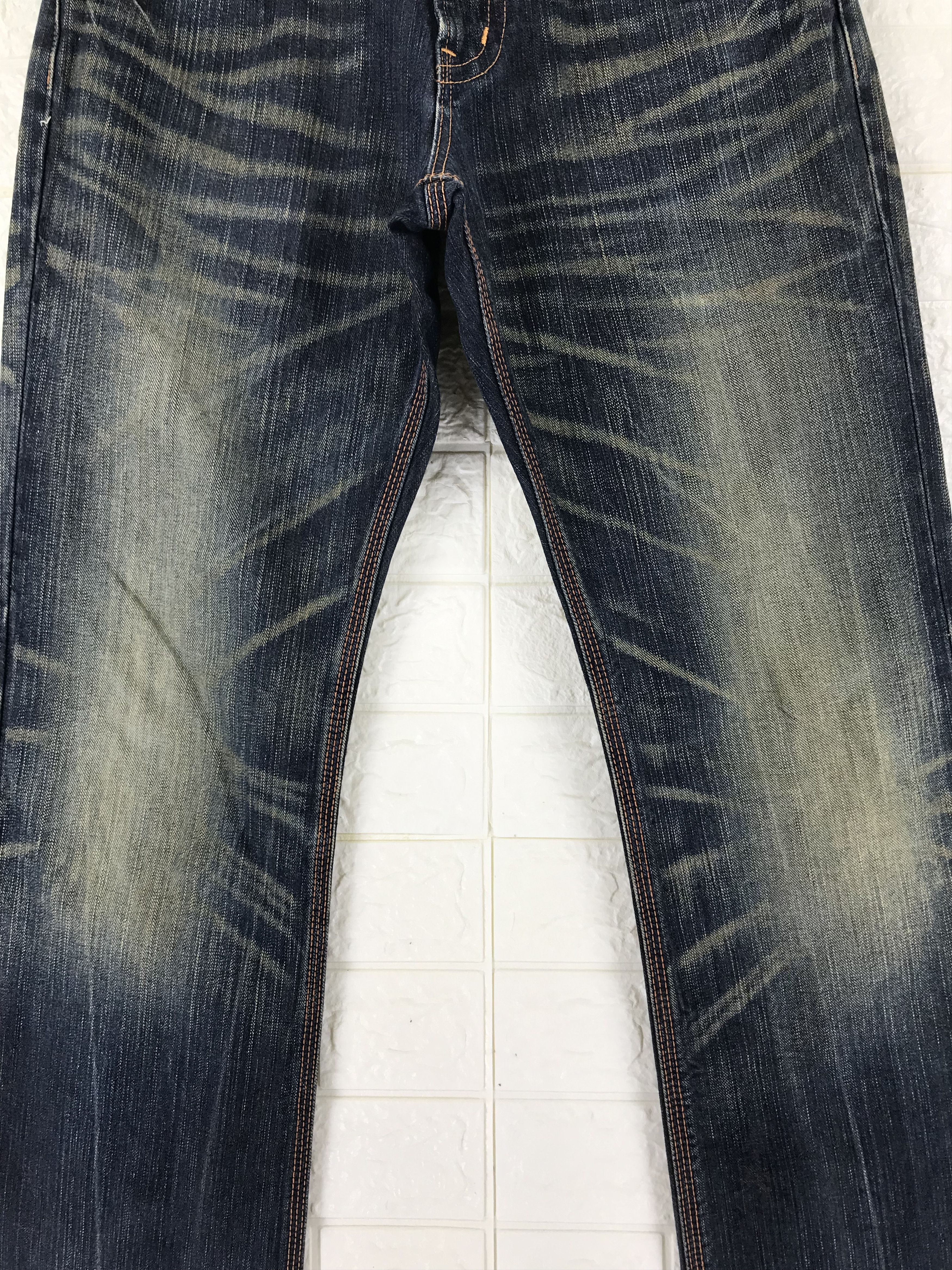 Edwin Vintage Edwin XV Buckle Back Rusty Washed Flare Jeans Size 28" / US 6 / IT 42 - 3 Thumbnail