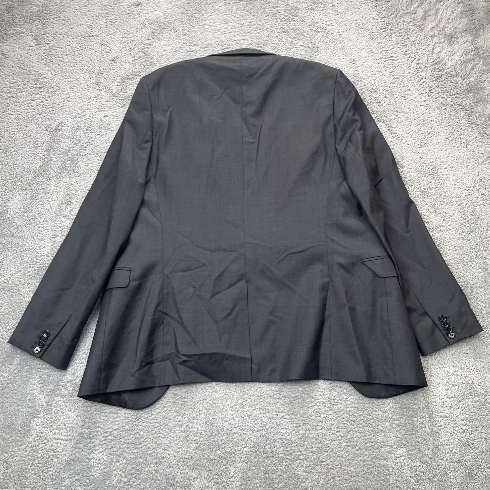 Express Express Mens Large Gray Blazer Coat Fitted Business Formal Size 42R - 2 Thumbnail