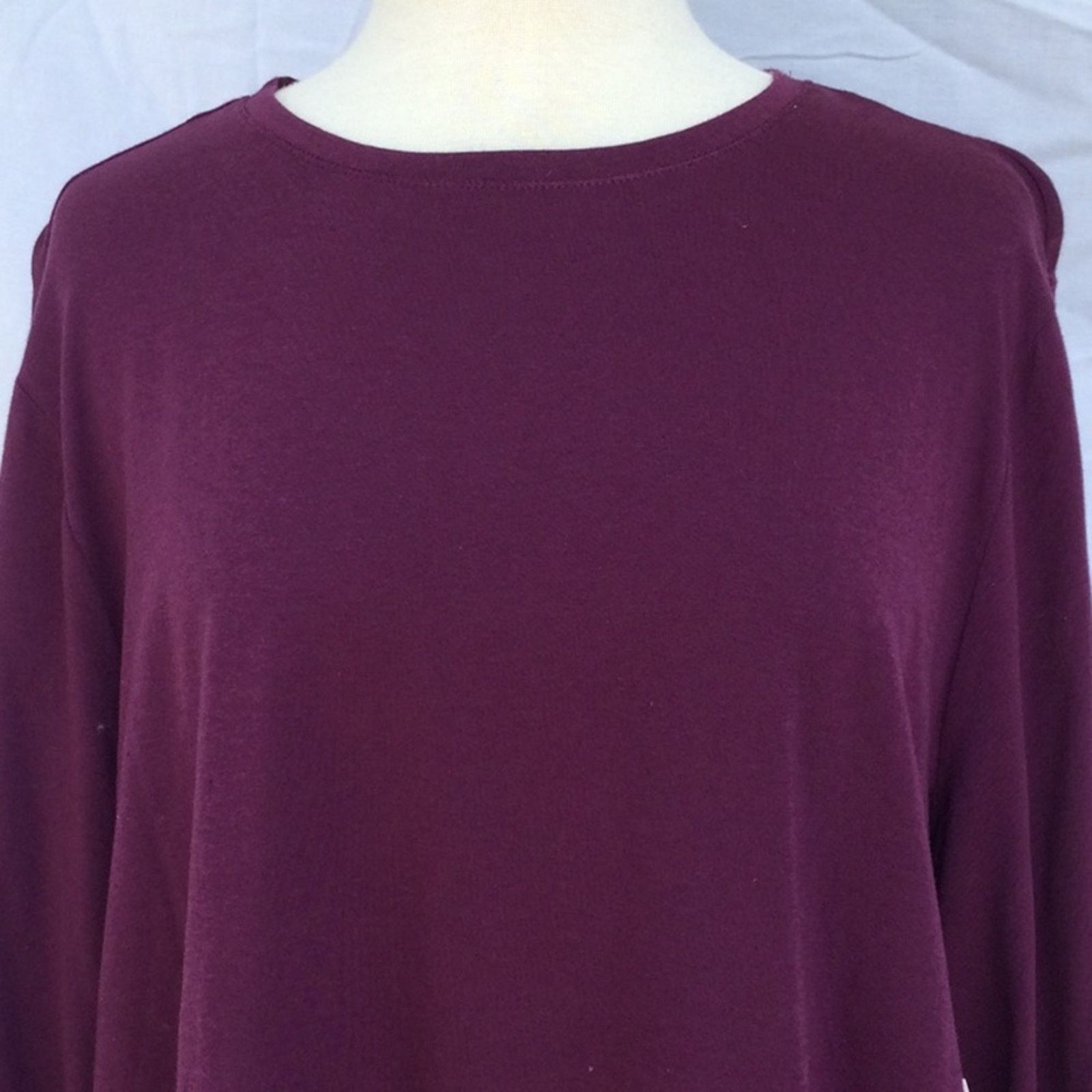 Other Dressbarn Woman Purple Long Sleeve T-Shirt 22/24 NWT Size 4XL / US 24-26 - 2 Thumbnail