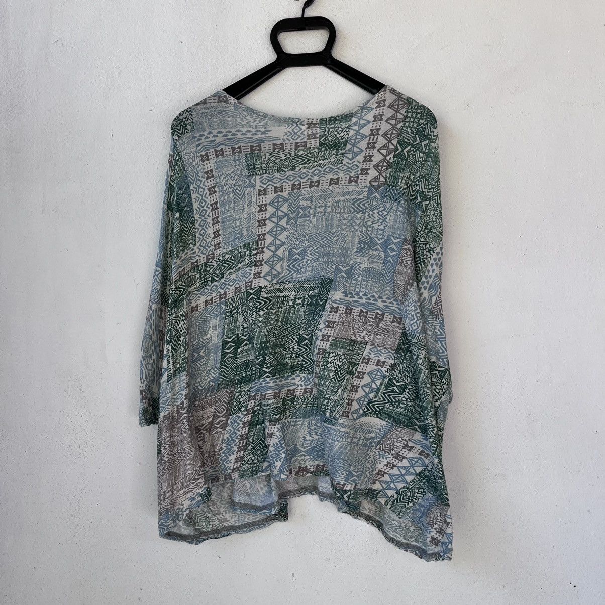 Issey Miyake Plantation by Issey Miyaki Abstract Ethnic Cotton Top Size M / US 6-8 / IT 42-44 - 8 Thumbnail