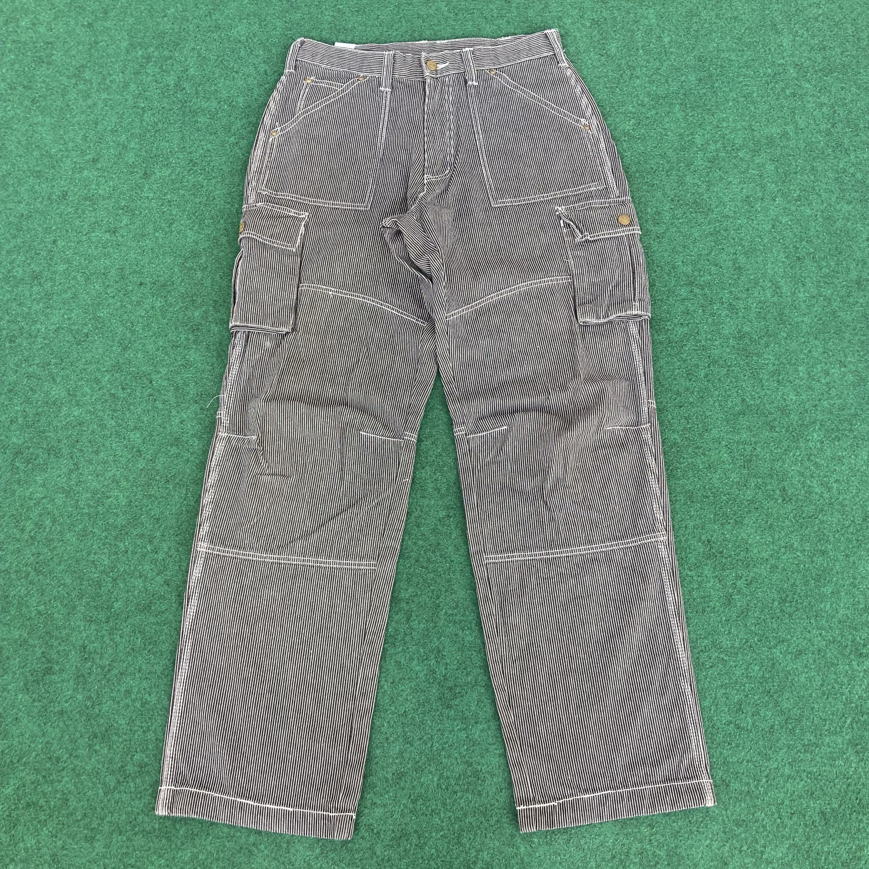 Japanese Brand Vtg Dogman Jeans Hickory Stripe Workwear Style Jeans Size US 30 / EU 46 - 1 Thumbnail