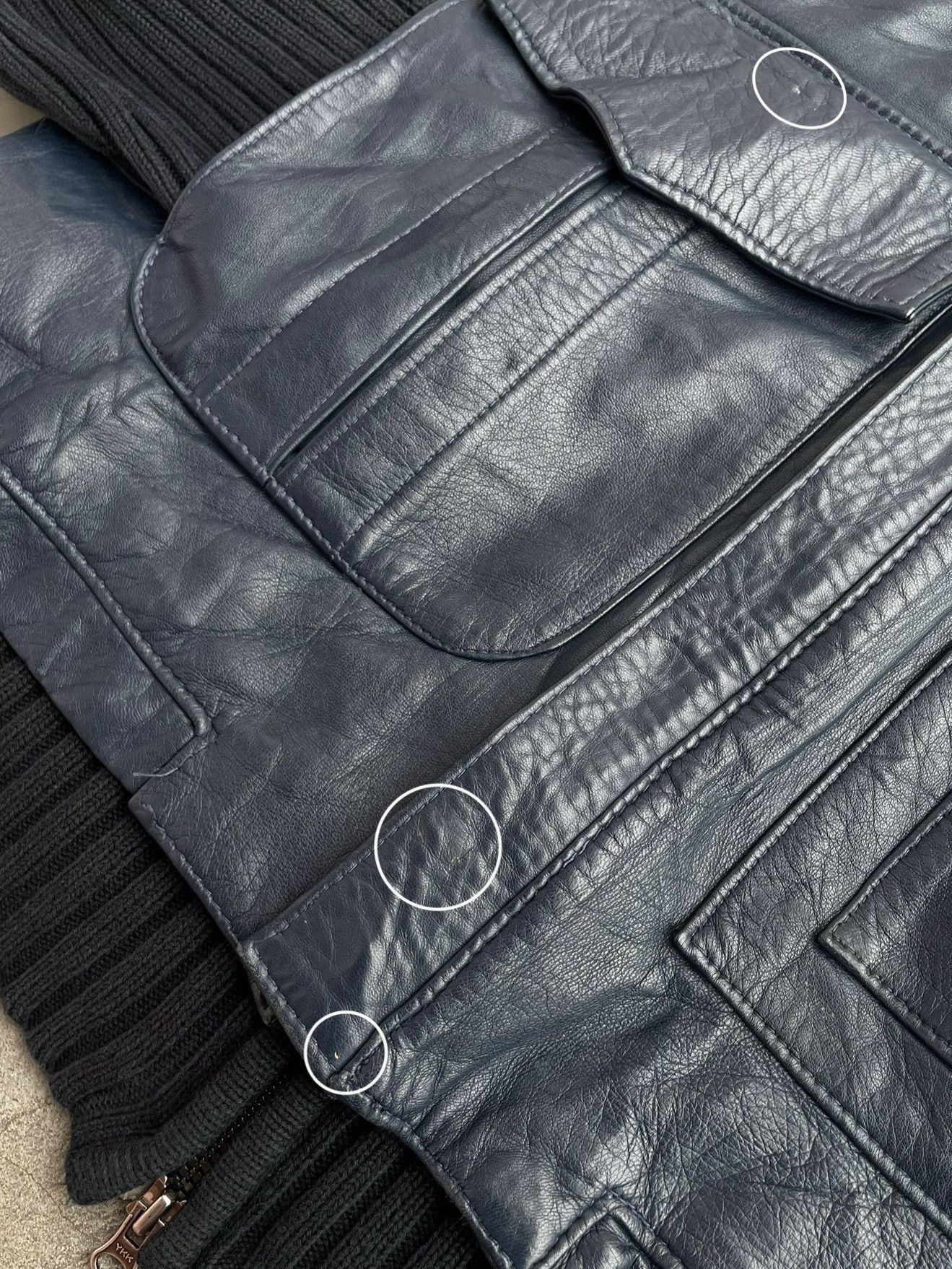 Vintage Leather Vest: 1980s Iron Areitio Zipper & Main Plastic Diana Size US L / EU 52-54 / 3 - 15 Thumbnail