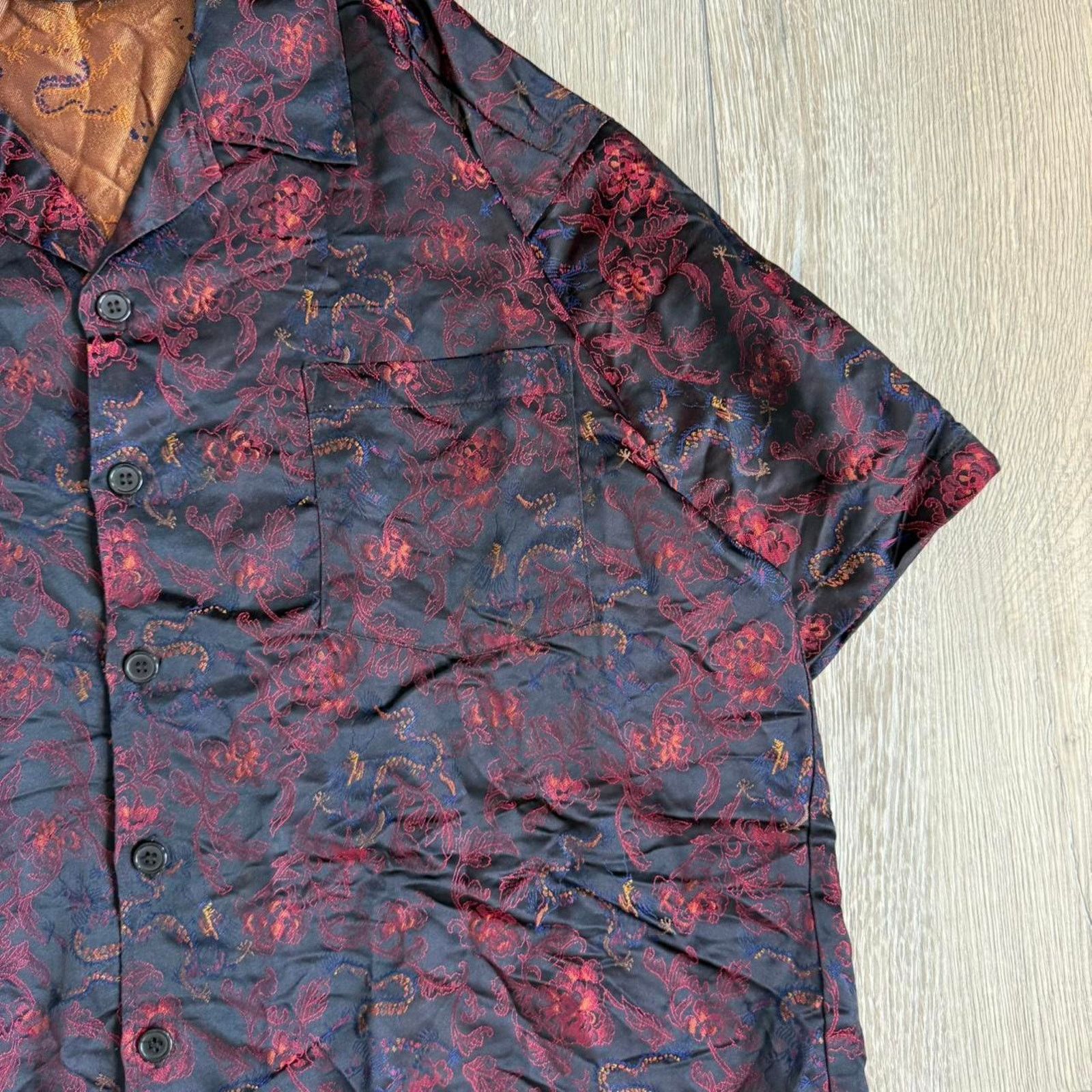 Other Vintage 90s odo silky patterned button down shirt Size US XL / EU 56 / 4 - 3 Thumbnail