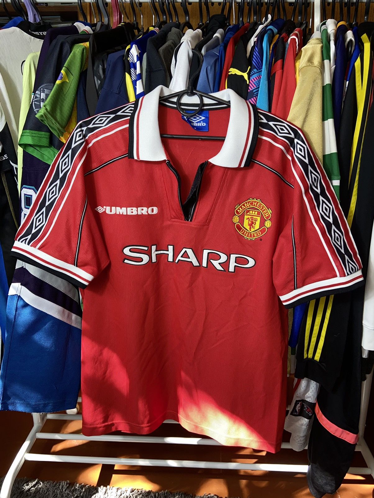 Vintage RARE 🧨UMBRO MANCHESTER UNITED 98/00 SOCCER FOOTBALL JERSEY Size US M / EU 48-50 / 2 - 1 Thumbnail