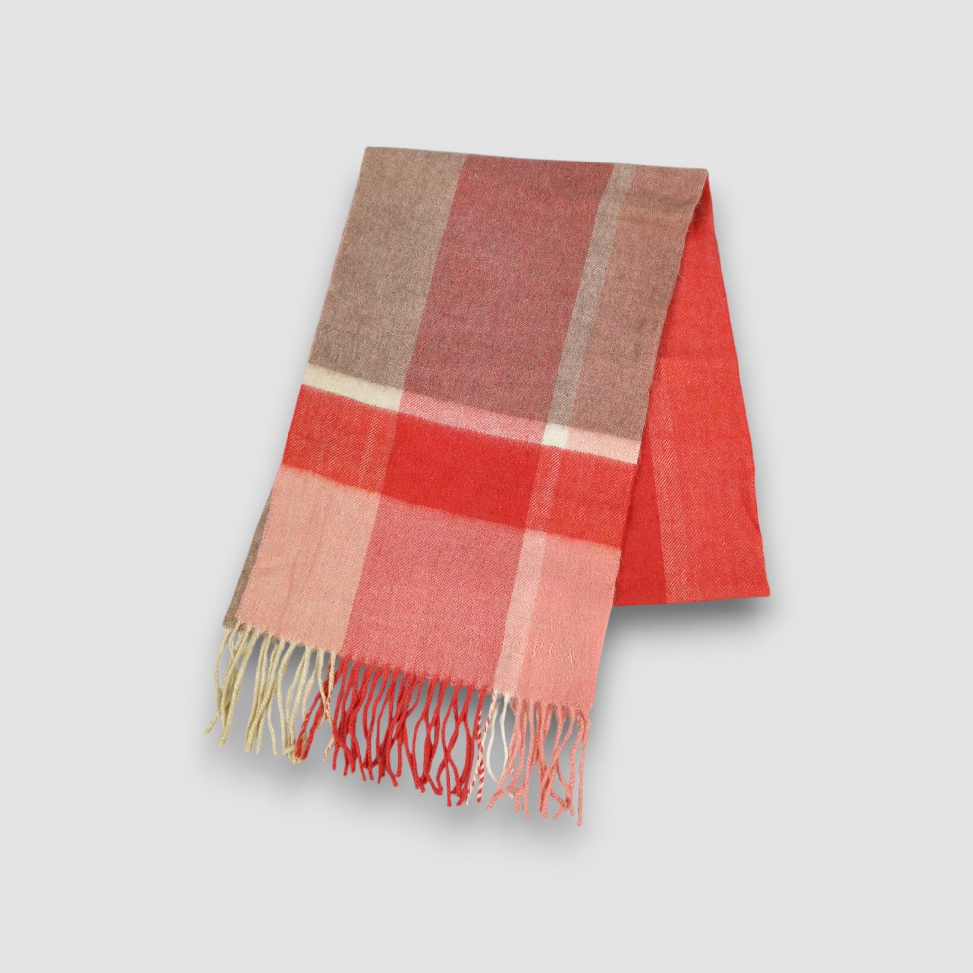 Furla Vintage Furla Cashmere Scarf Checked Muffler Winter Scarves Size ONE SIZE - 1 Thumbnail