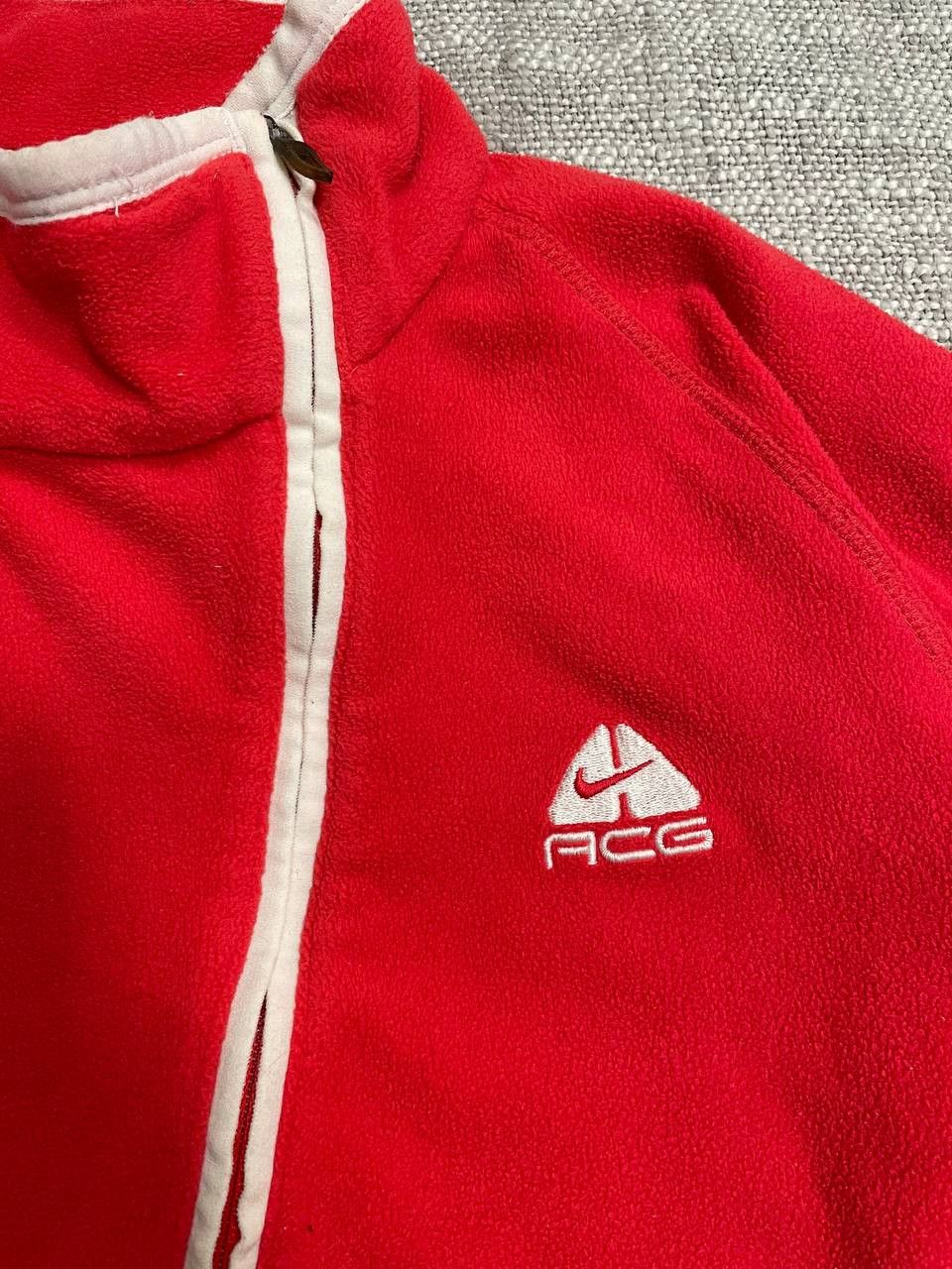 Nike Vintage Women Red Fleece Jacket Nike ACG Therma fit M size Size M / US 6-8 / IT 42-44 - 2 Thumbnail