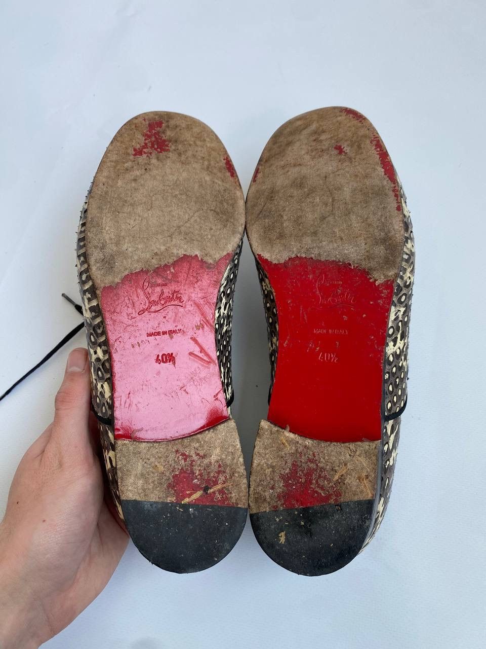Christian Louboutin Christian Louboutin Lace Ups Low Top Snakeskin Size US 10 / IT 40 - 9 Thumbnail